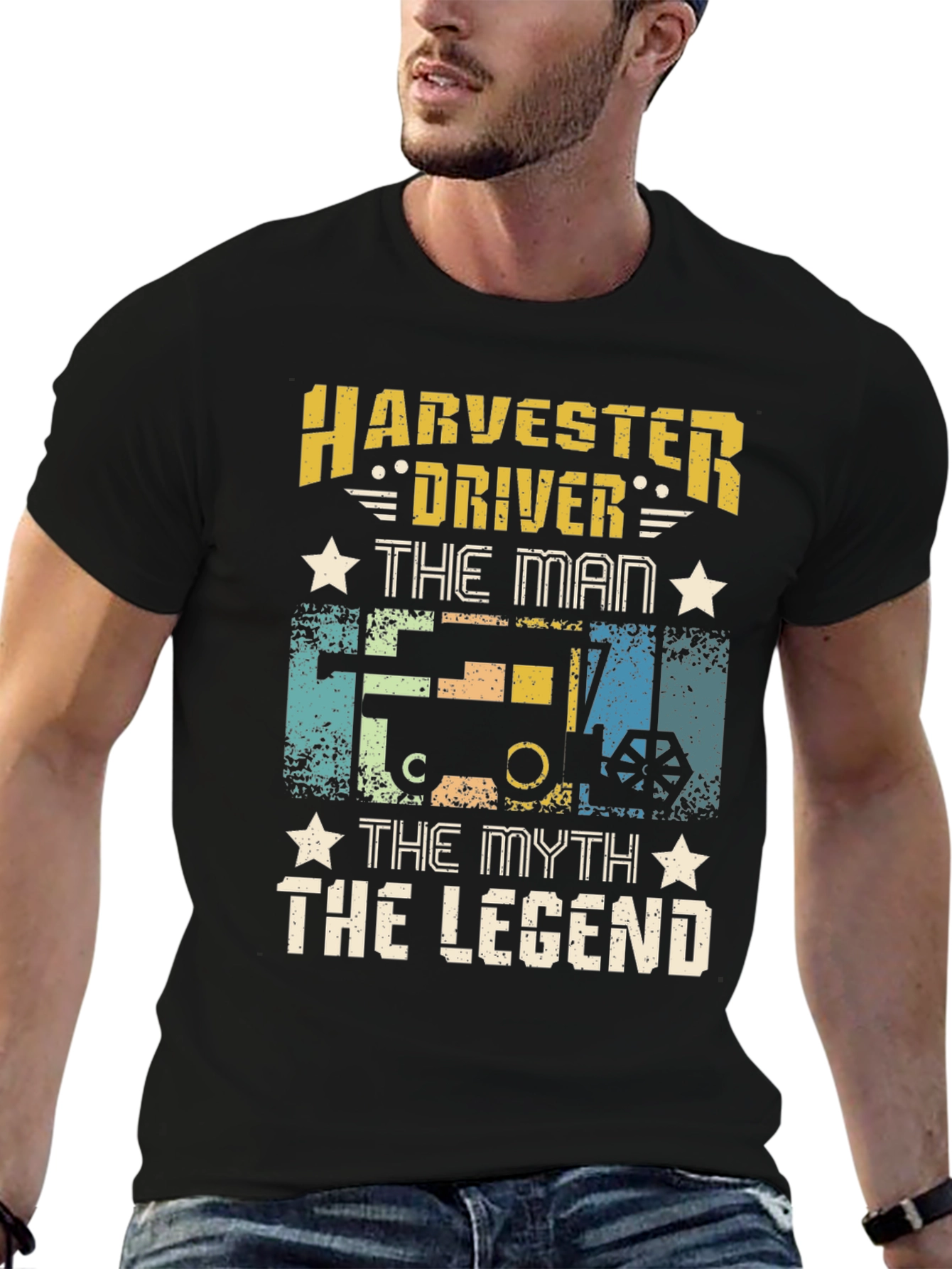 Harvester Driver T-Shirt - The Man Myth Legend Tee