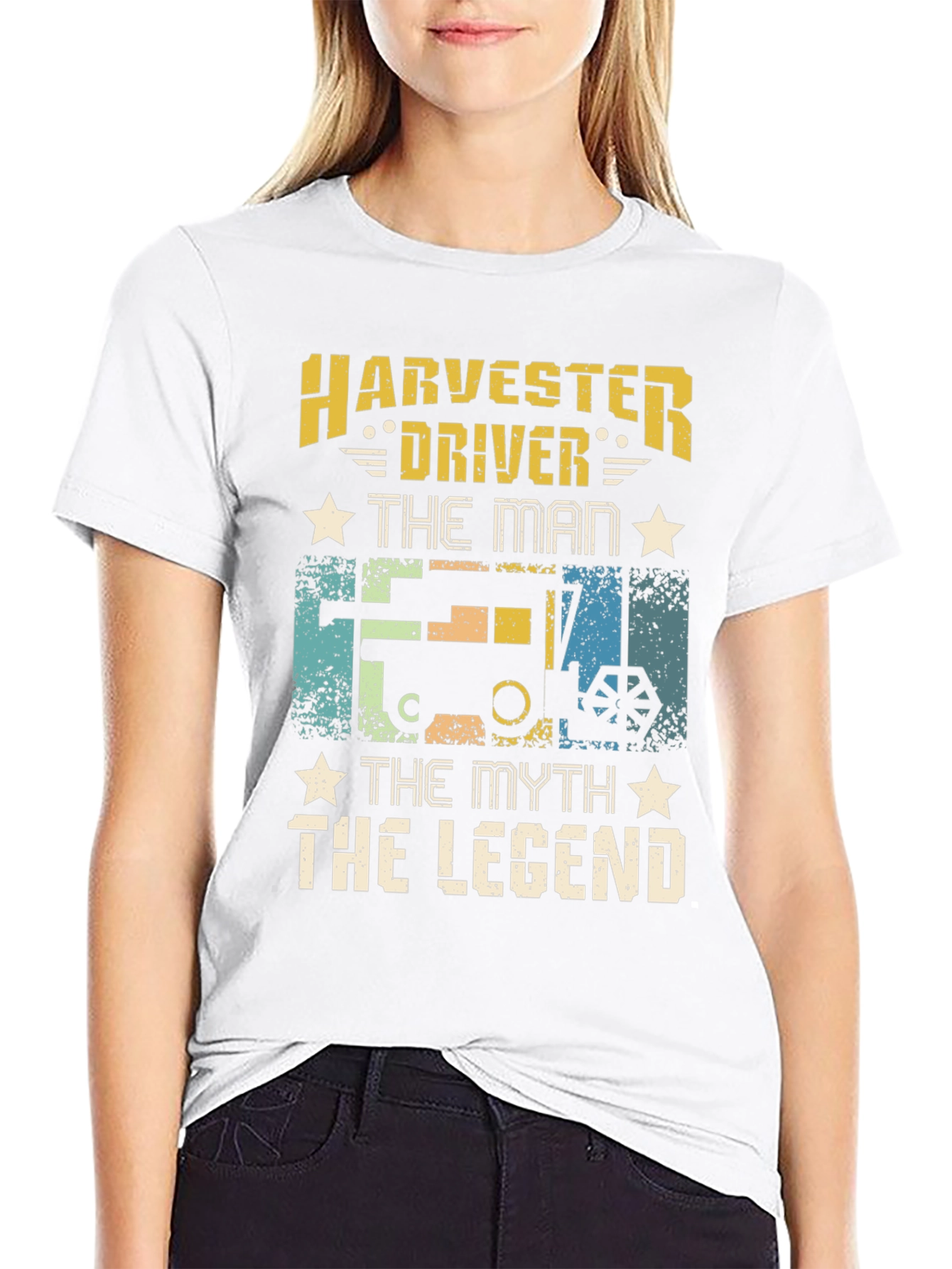 Harvester Driver T-Shirt - The Man Myth Legend Tee
