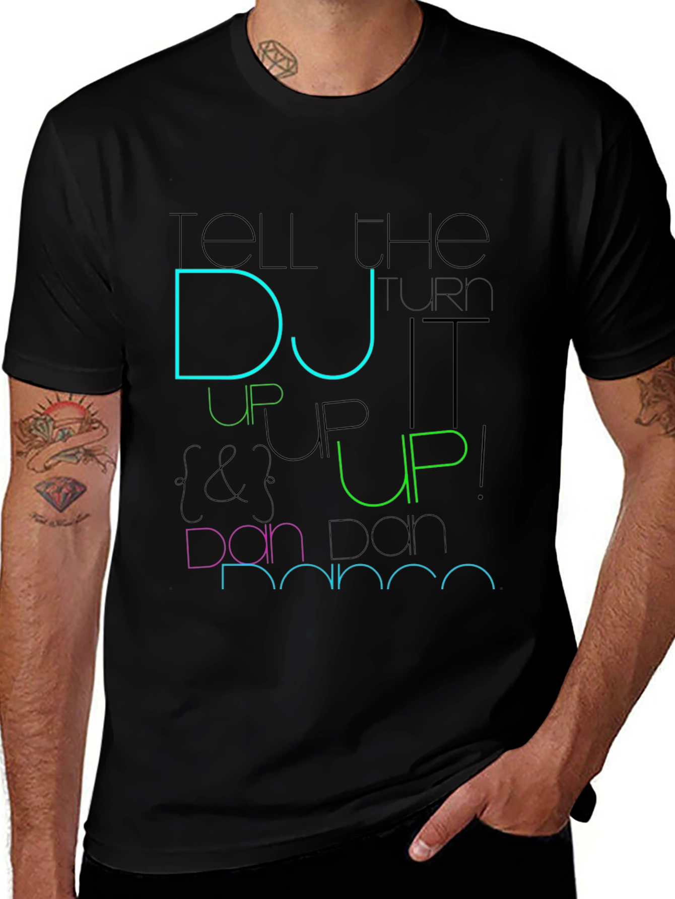 DJ Up T-Shirt - Unique Graphic Design