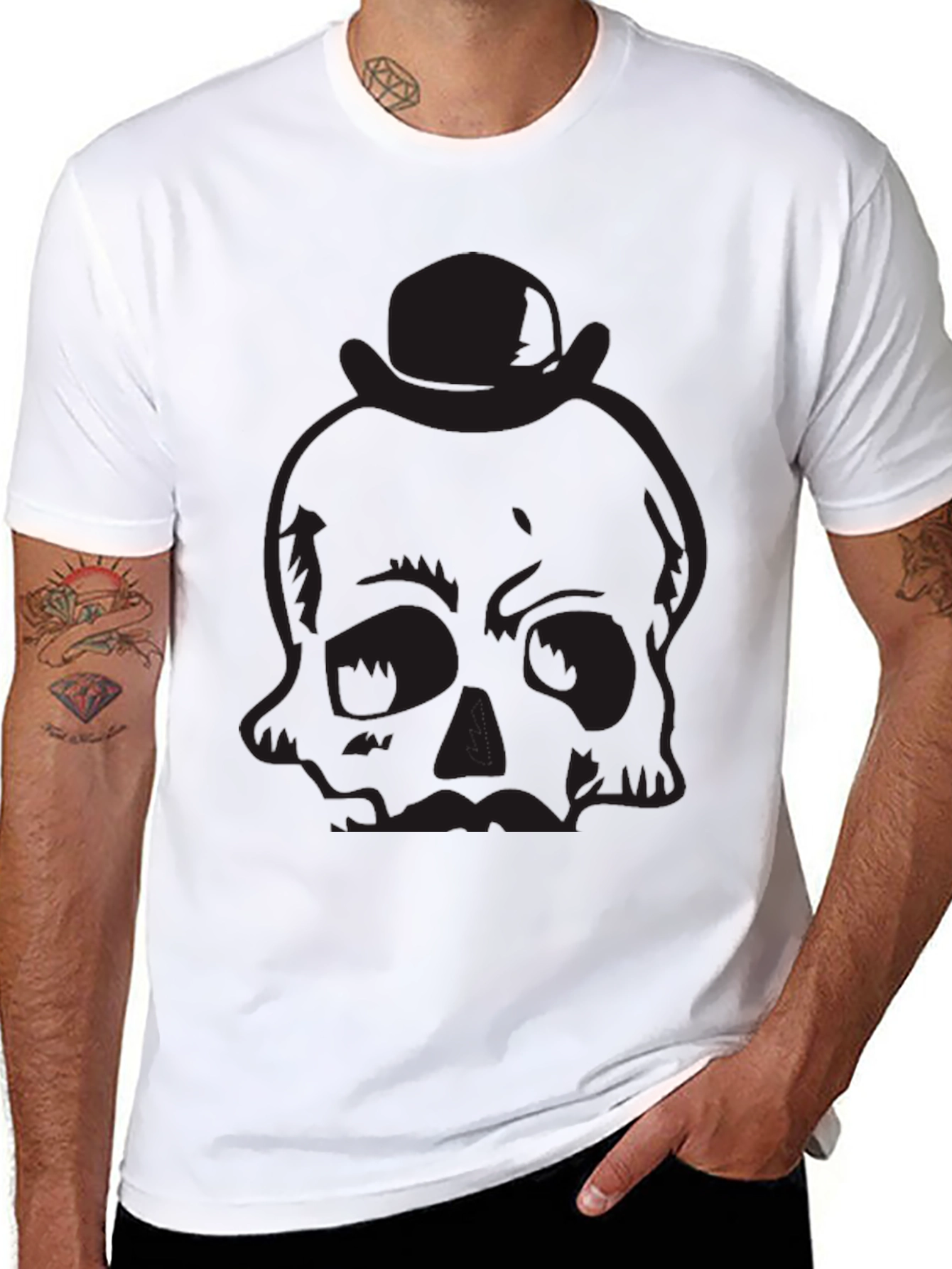 Skull & Hat Black T-Shirt