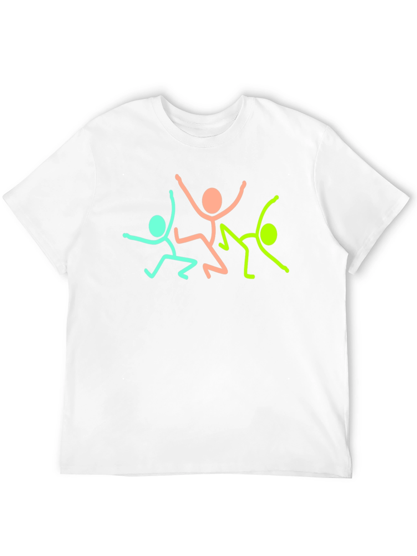 Dancing Stick Figures T-Shirt - Fun Graphic Tee