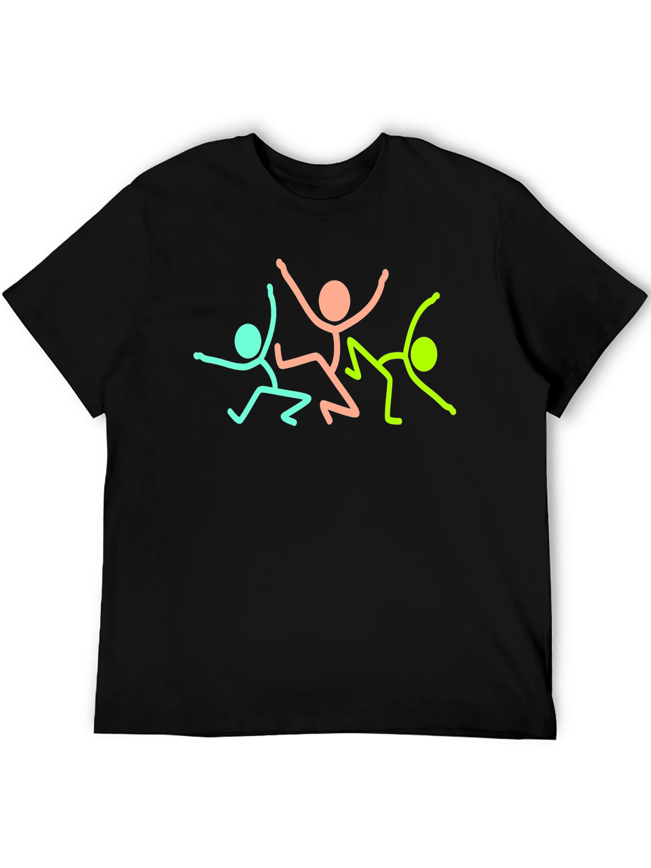 Dancing Stick Figures T-Shirt - Fun Graphic Tee