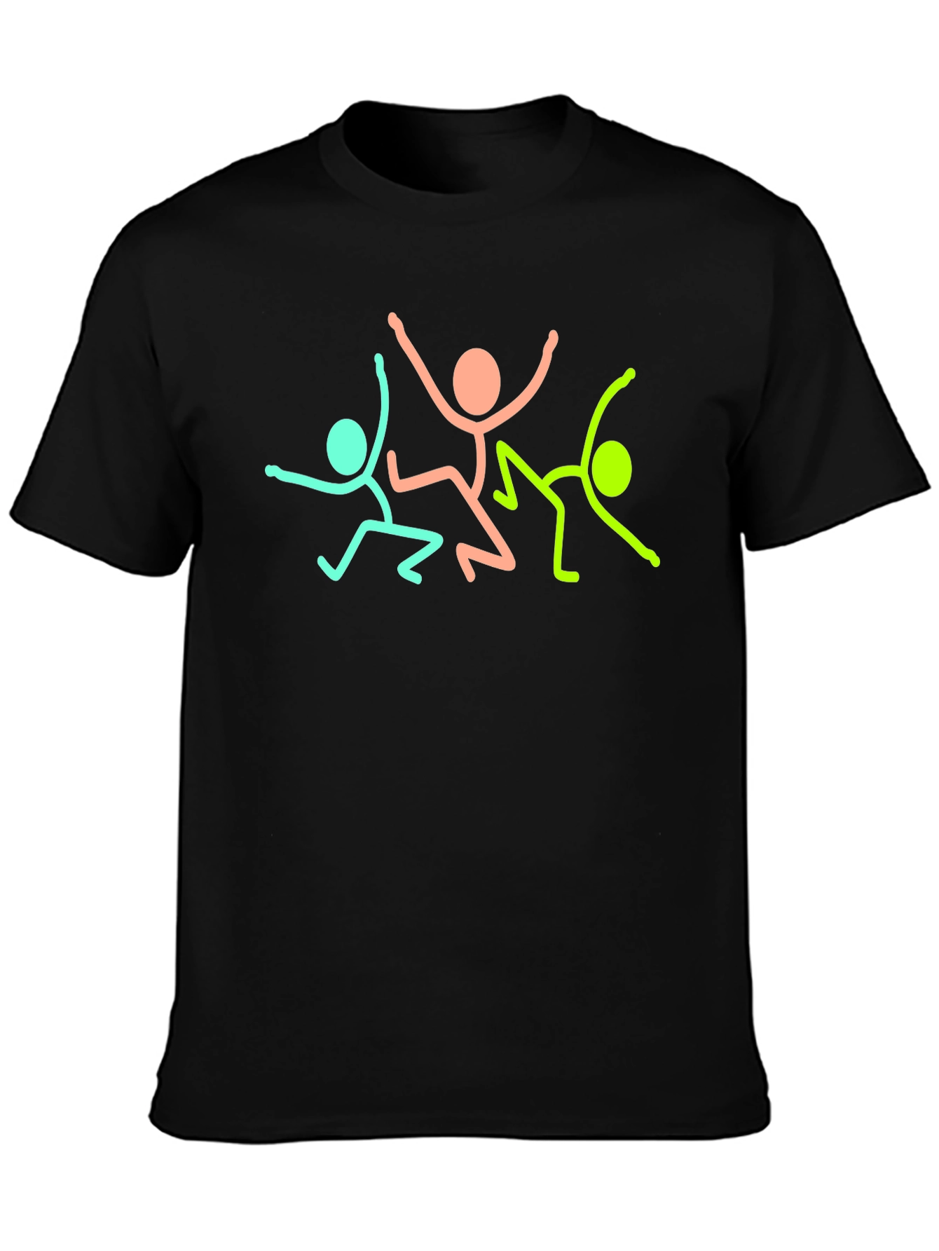 Dancing Stick Figures T-Shirt - Fun Graphic Tee