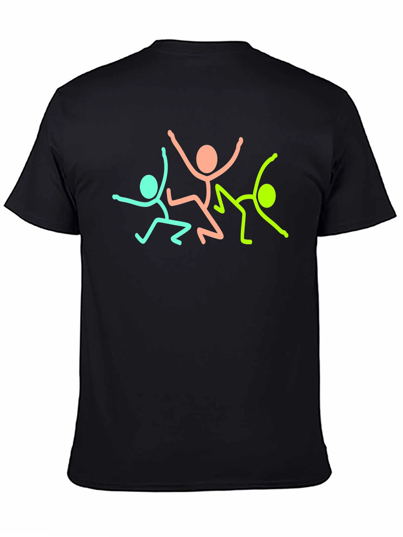 Dancing Stick Figures T-Shirt - Fun Graphic Tee
