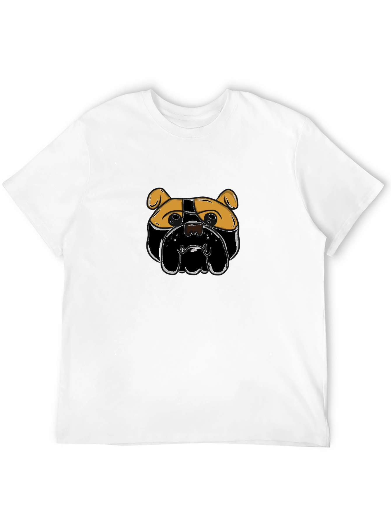 Bulldog Graphic T-Shirt - Black Crew Neck Tee