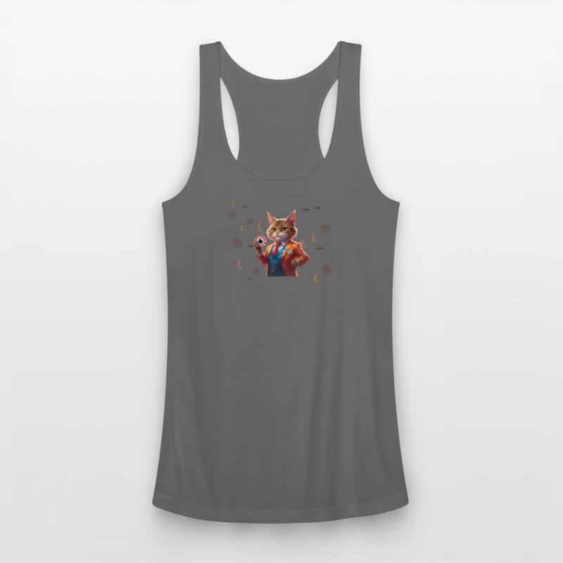 Elegant Cat Dealer Poker Design