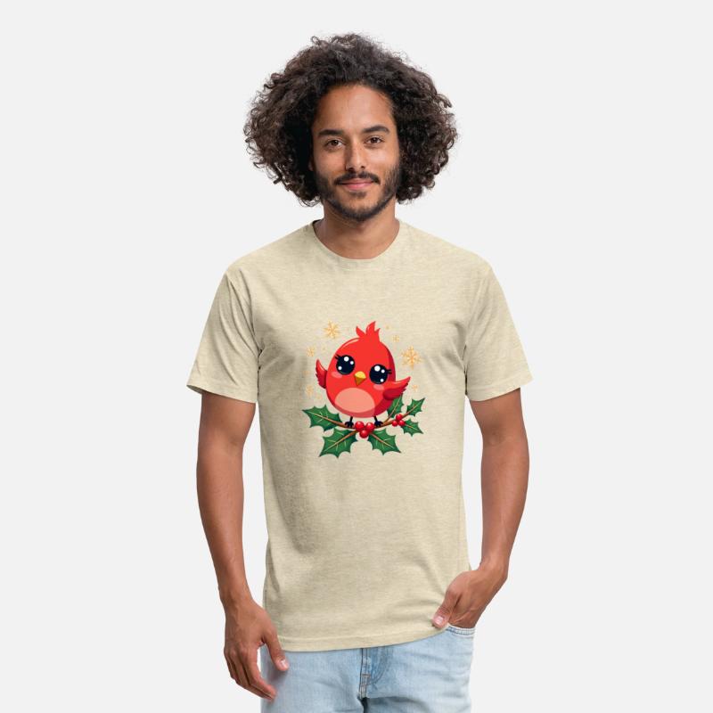 Elegant Christmas Cardinal on Holly Branch