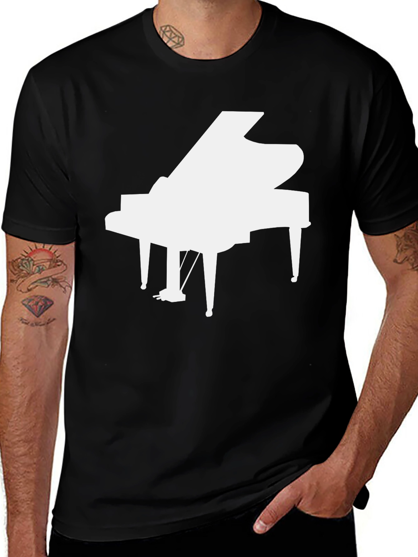Grand Piano Graphic Tee - Musicians Style