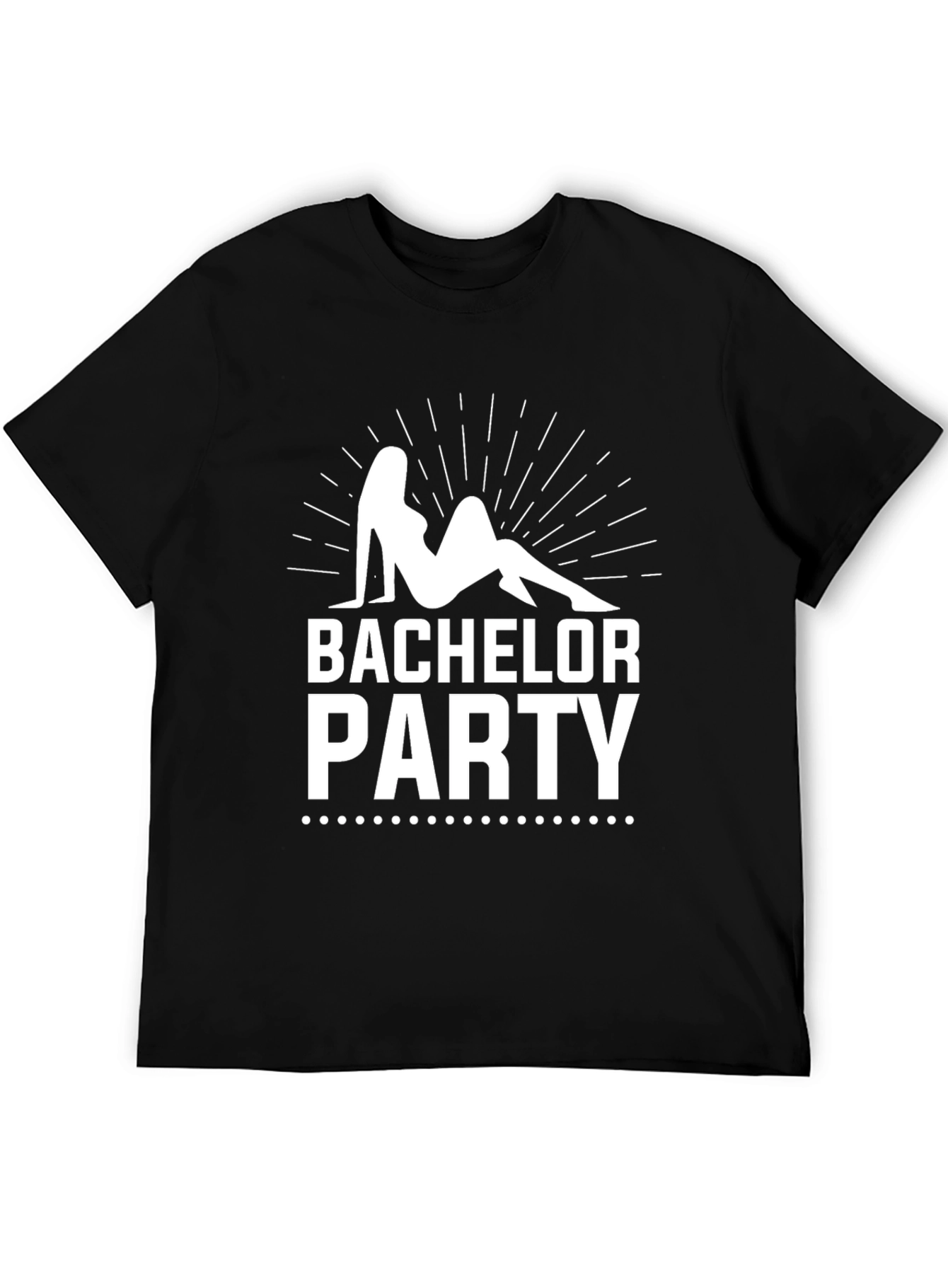 Bachelor Party Graphic Tee - Black Cotton T-Shirt