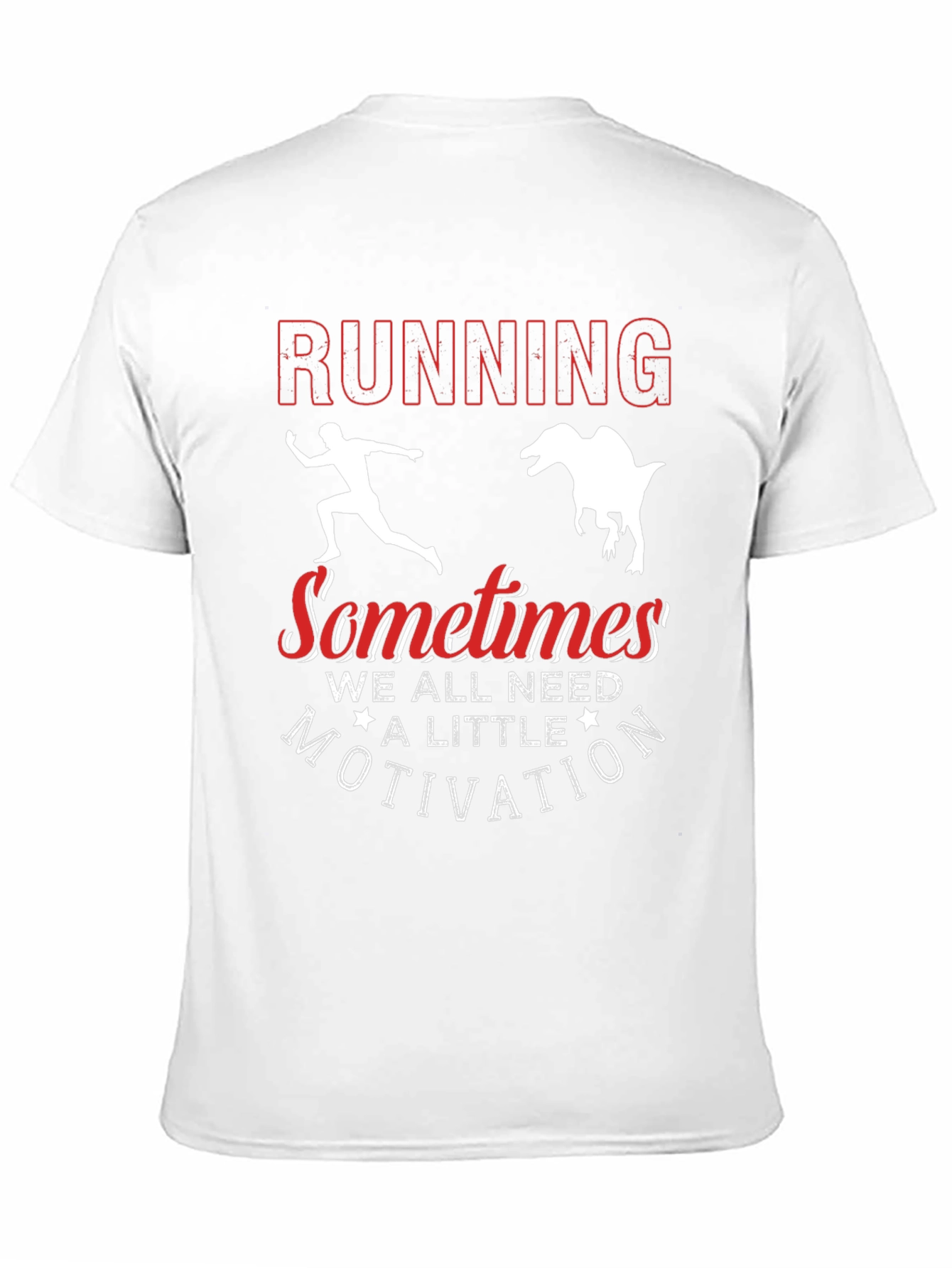 Running from Dinosaur Funny Graphic Tee