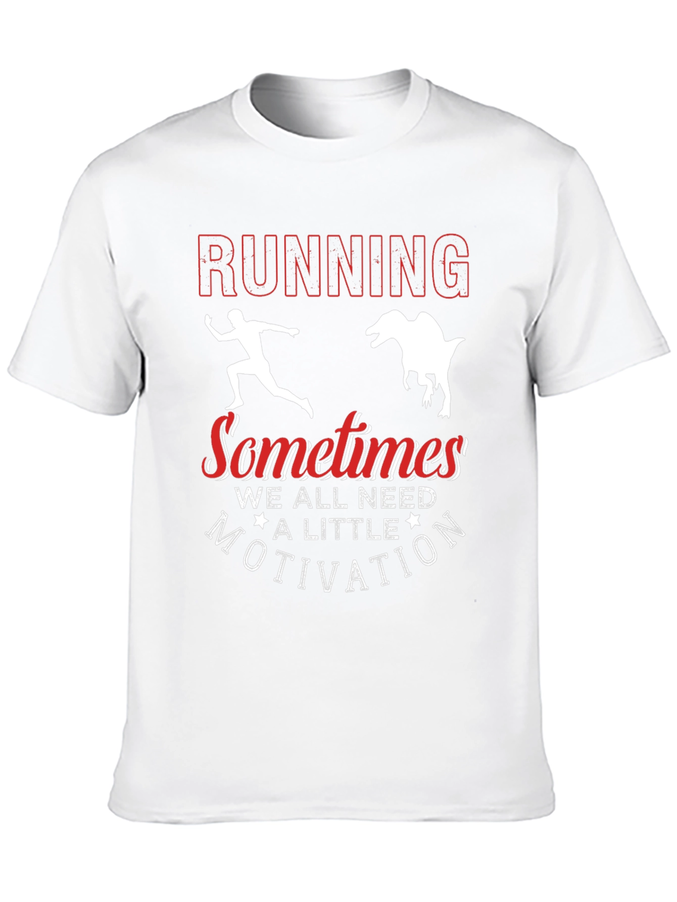 Running from Dinosaur Funny Graphic Tee