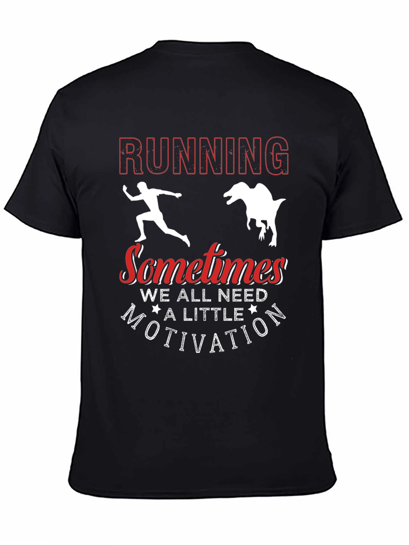 Running from Dinosaur Funny Graphic Tee