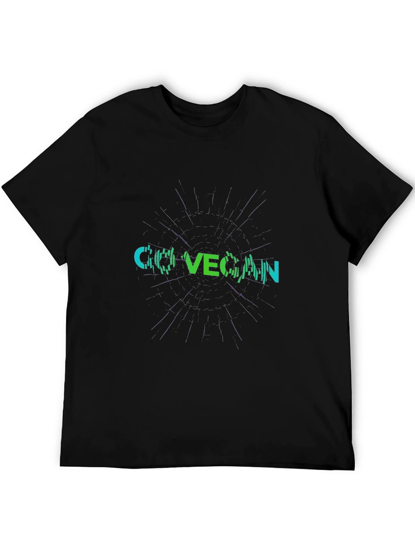 Go Vegan Graphic Black T-Shirt