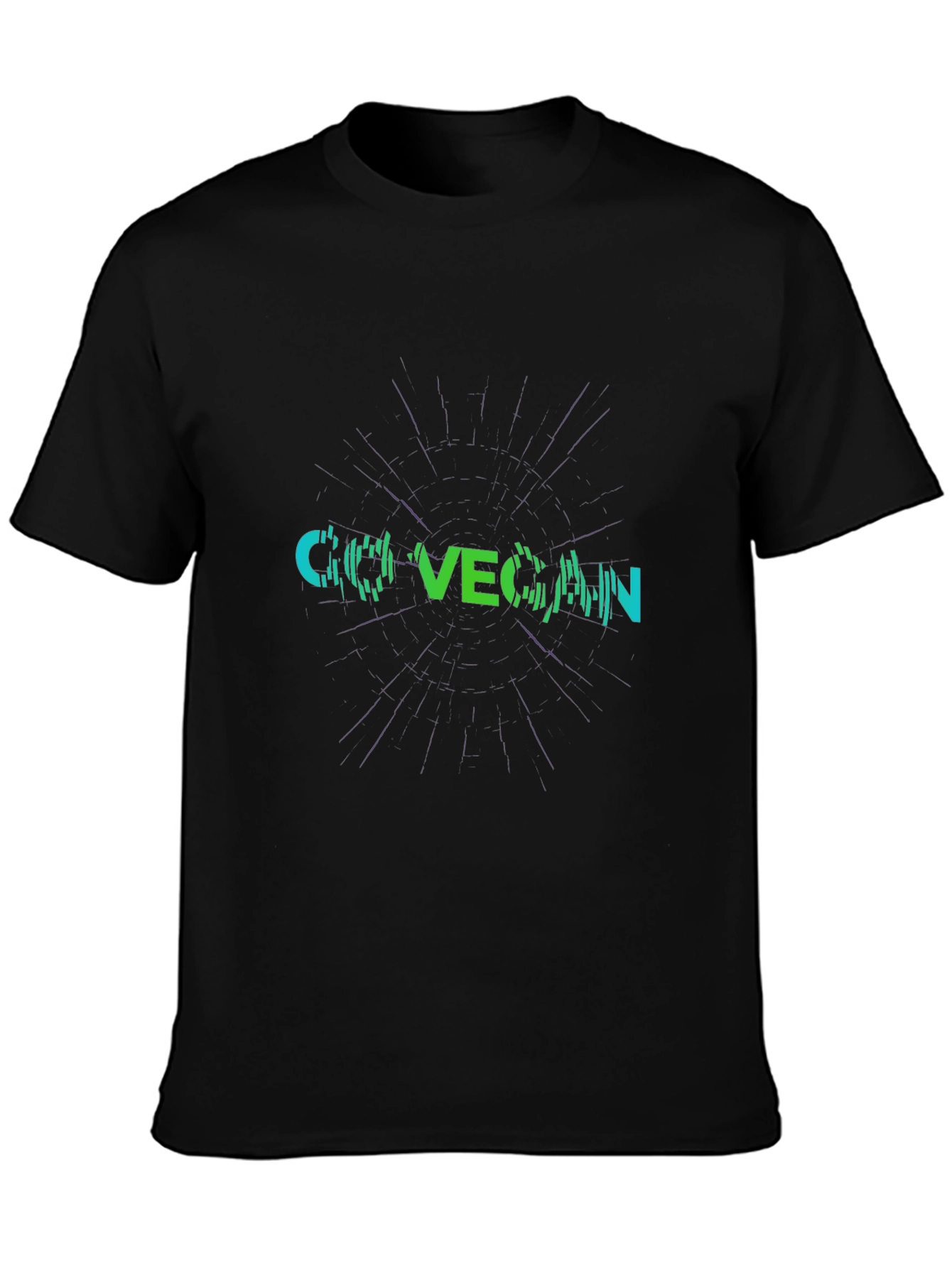 Go Vegan Graphic Black T-Shirt