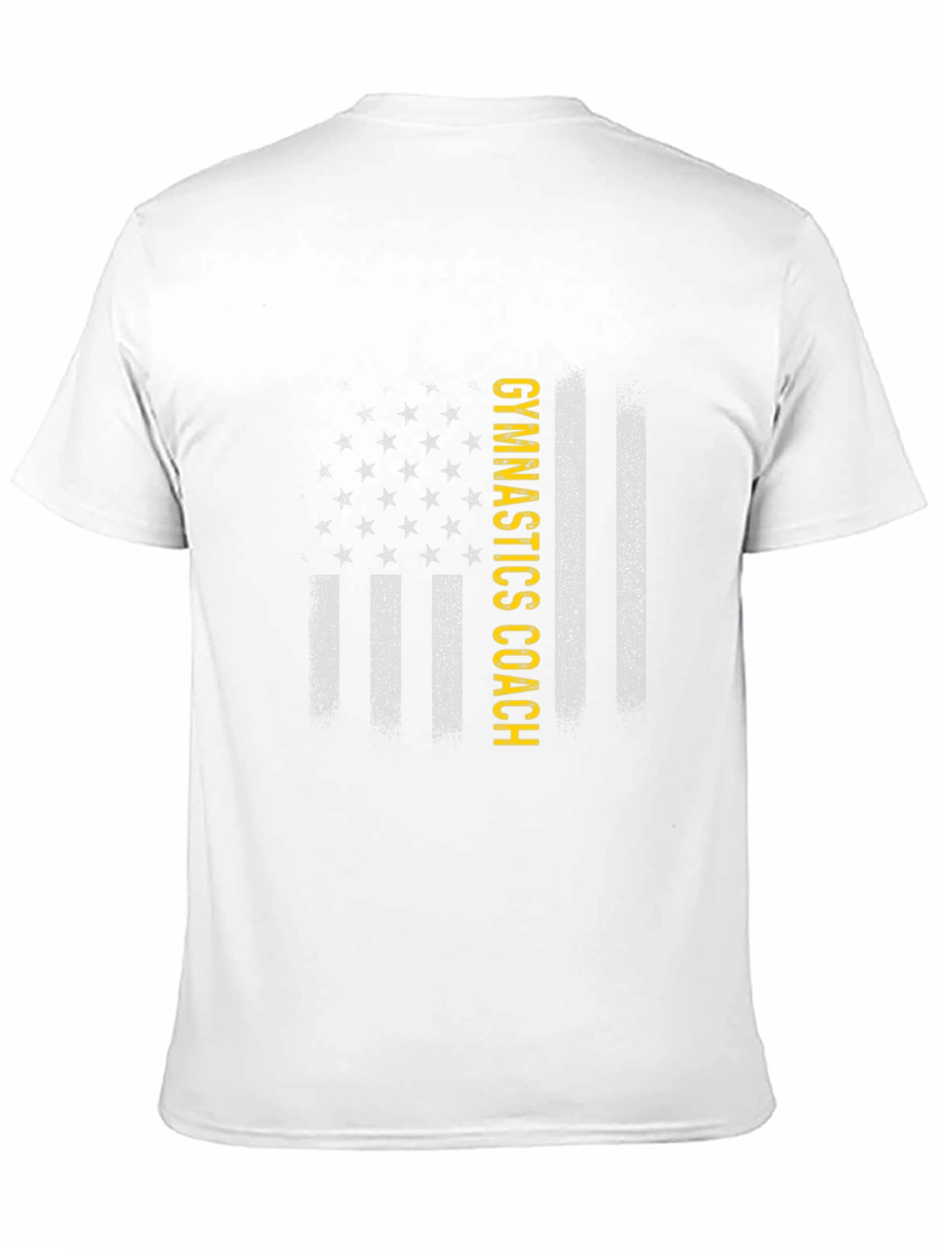 Gymnastics Coach T-Shirt - American Flag Design