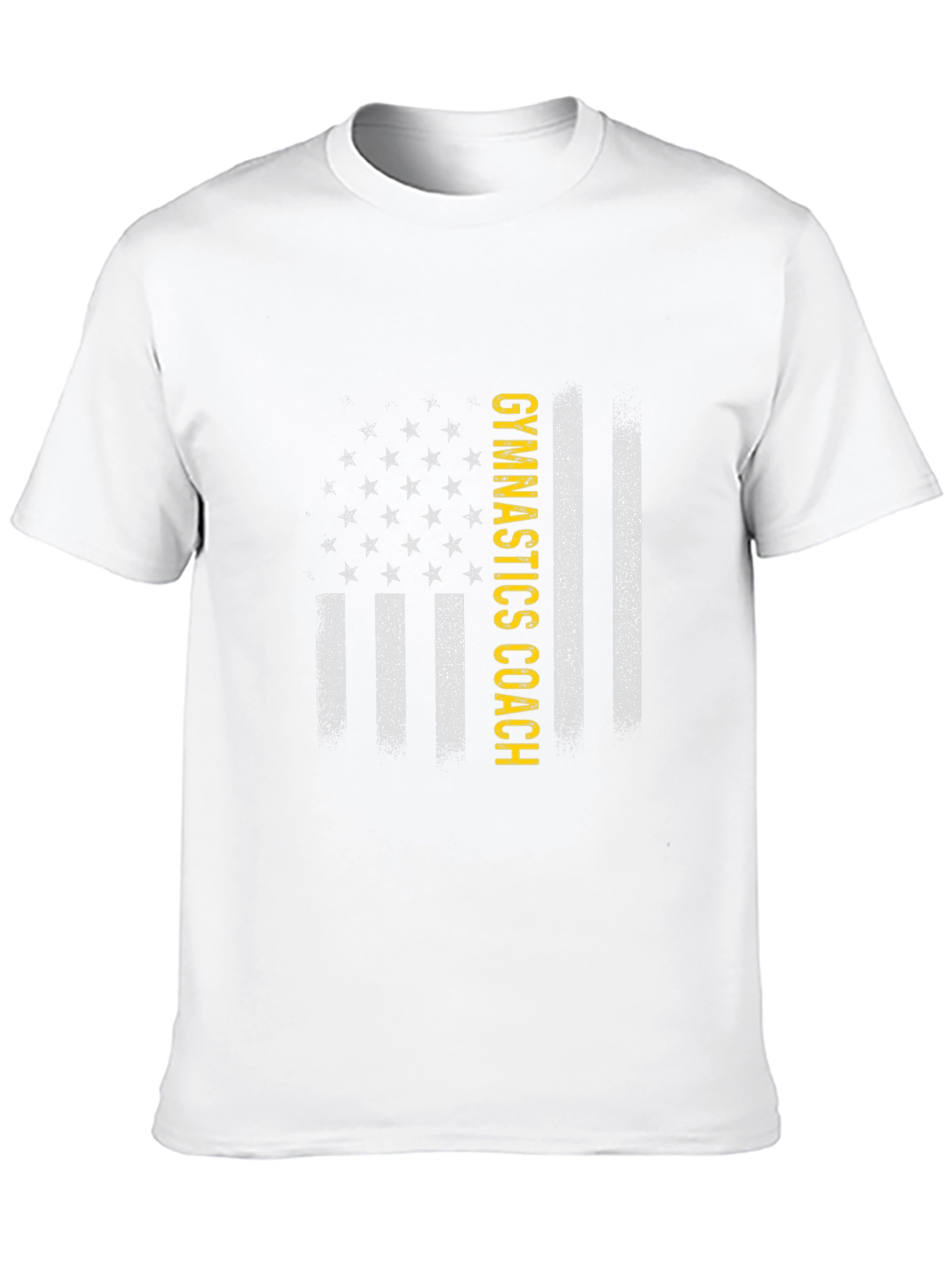 Gymnastics Coach T-Shirt - American Flag Design