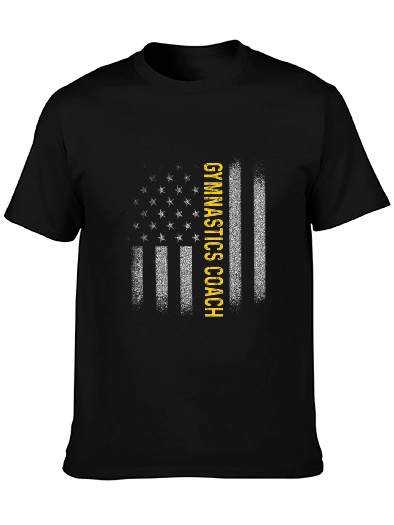 Gymnastics Coach T-Shirt - American Flag Design