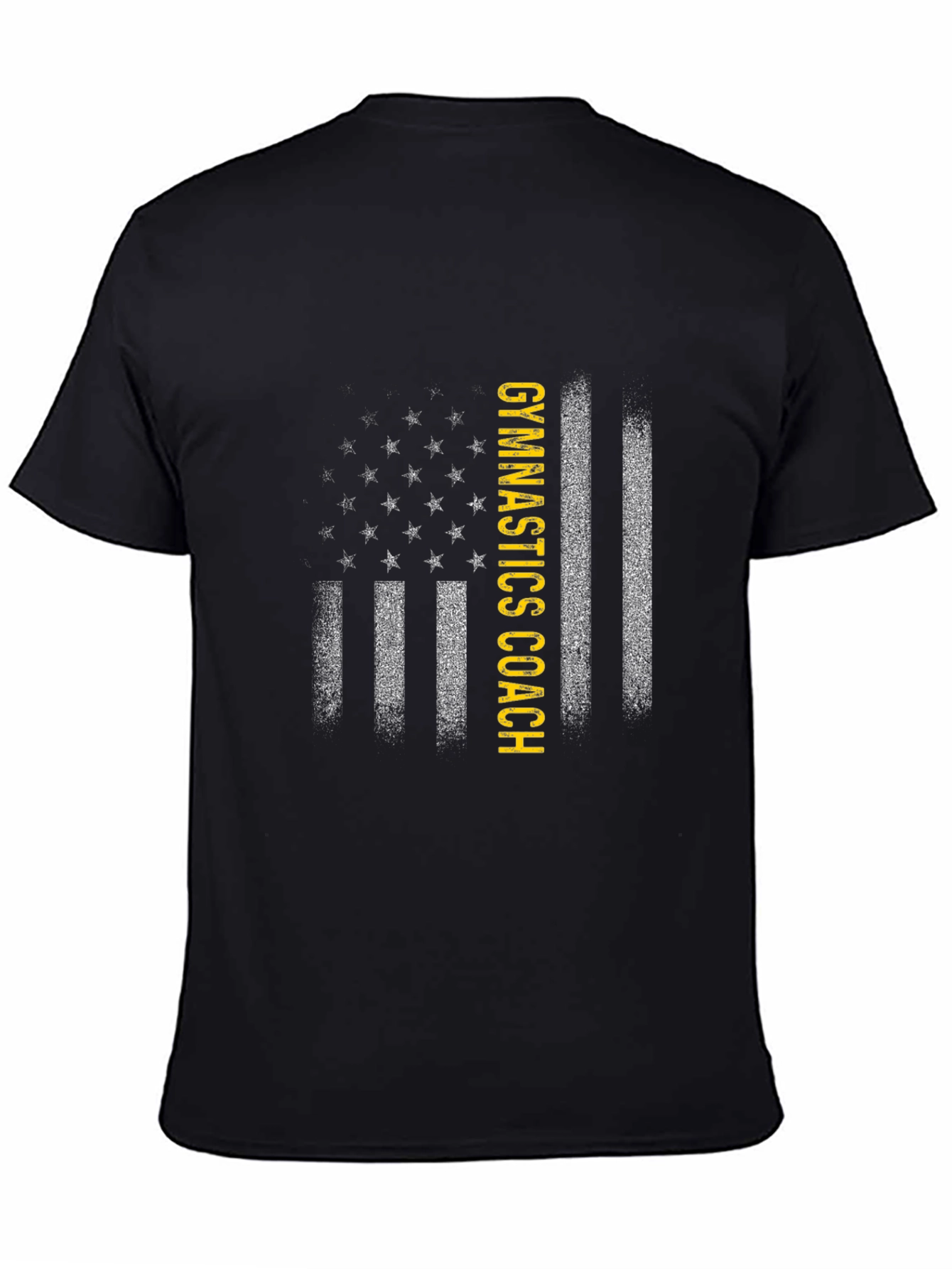 Gymnastics Coach T-Shirt - American Flag Design
