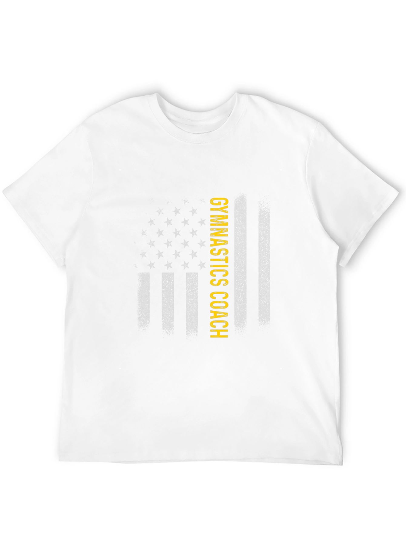 Gymnastics Coach T-Shirt - American Flag Design