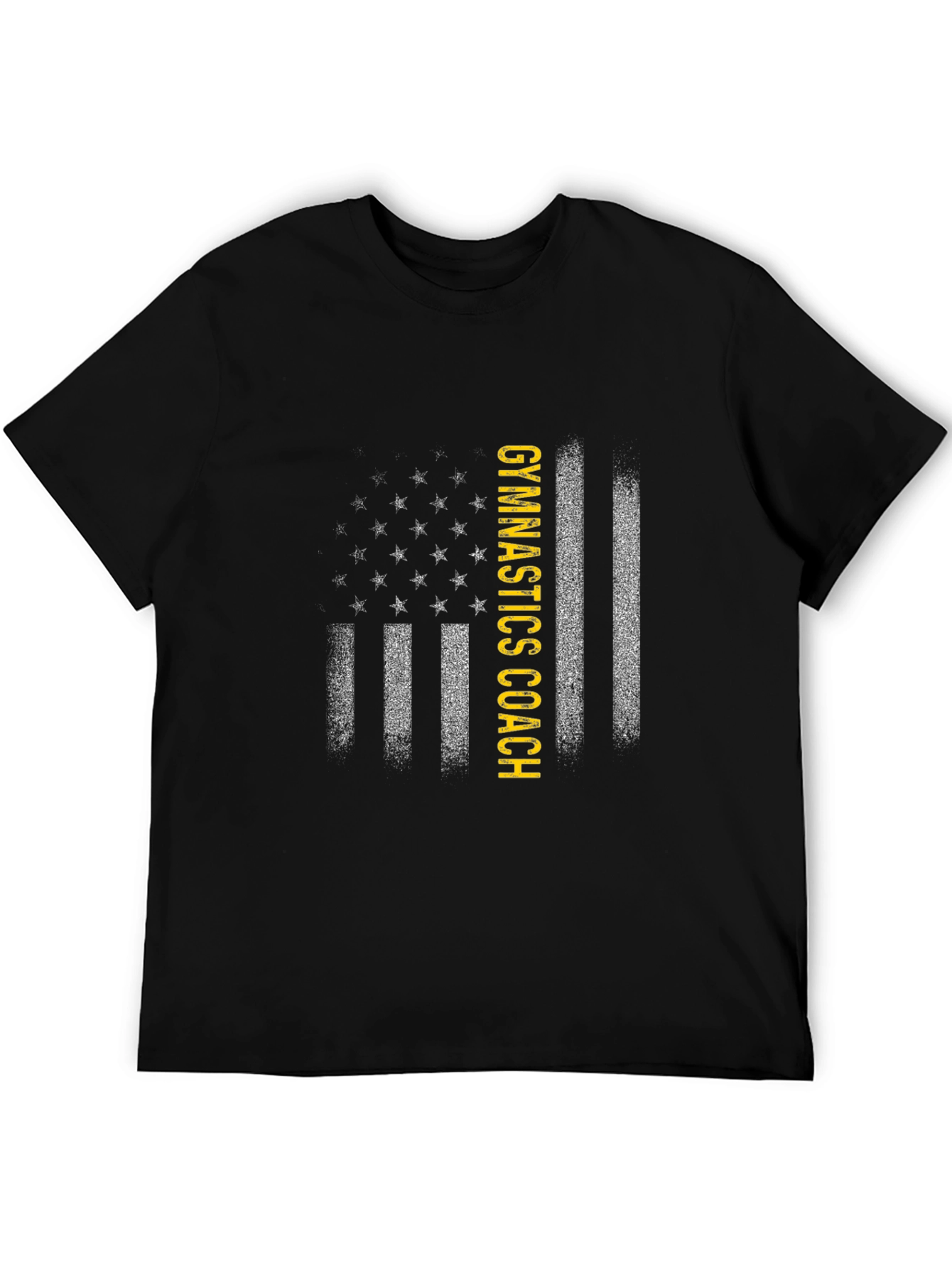 Gymnastics Coach T-Shirt - American Flag Design