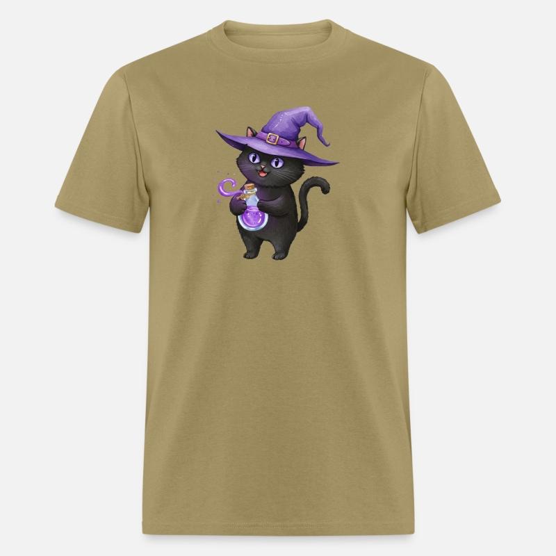 Enchanting Black Cat Witch Illustration