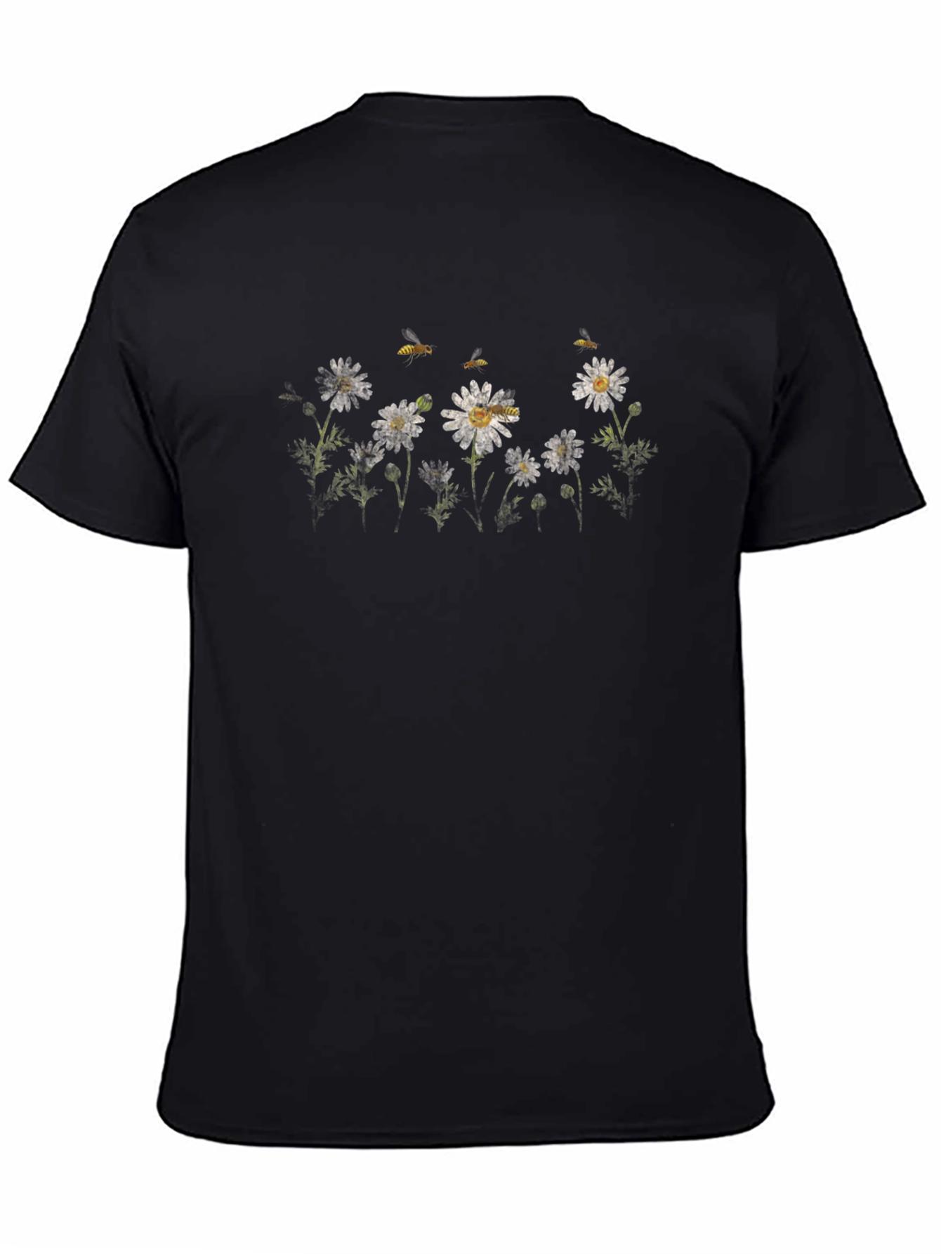Floral Bee Print T-Shirt - Classic Fit