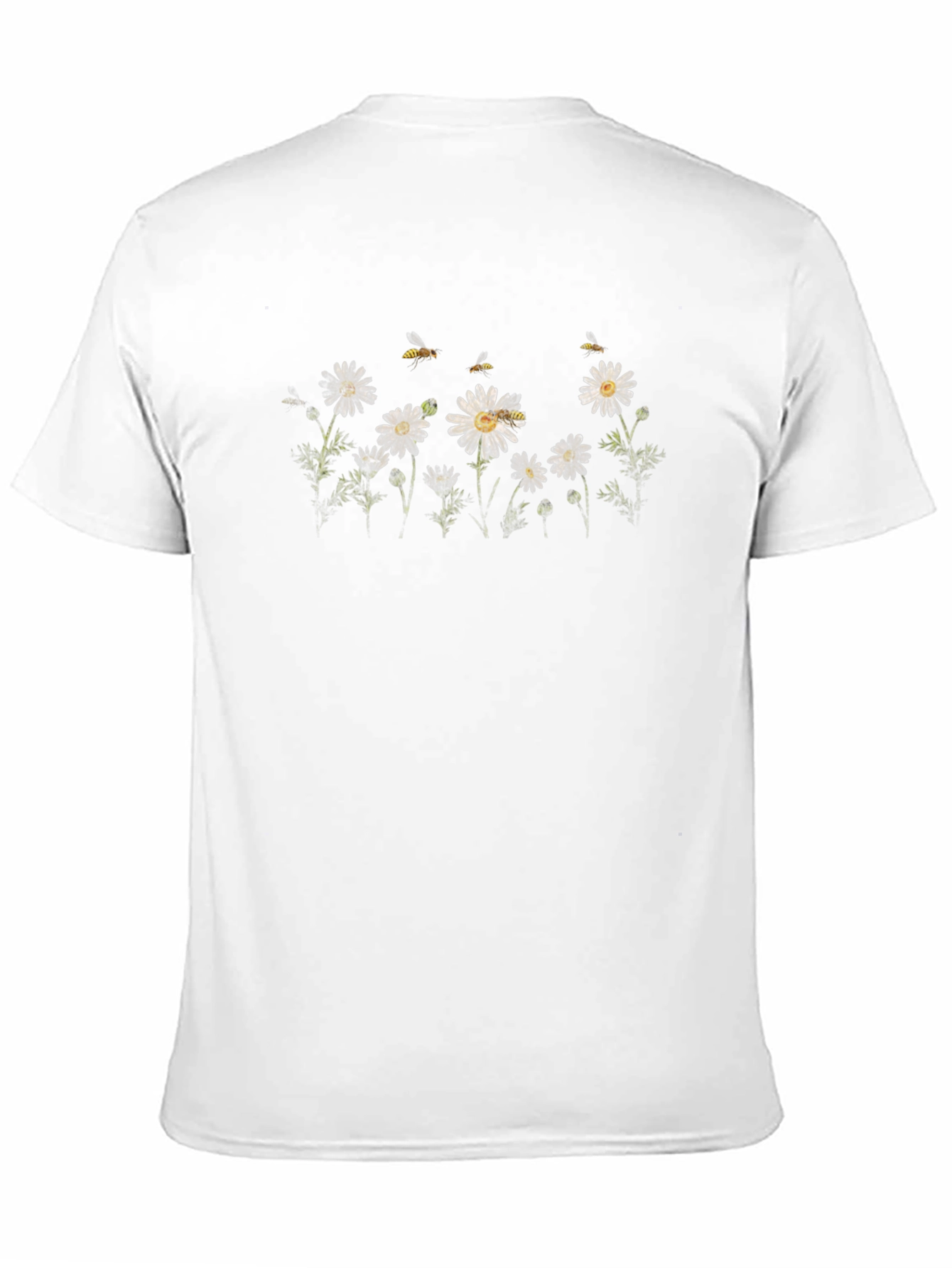 Floral Bee Print T-Shirt - Classic Fit