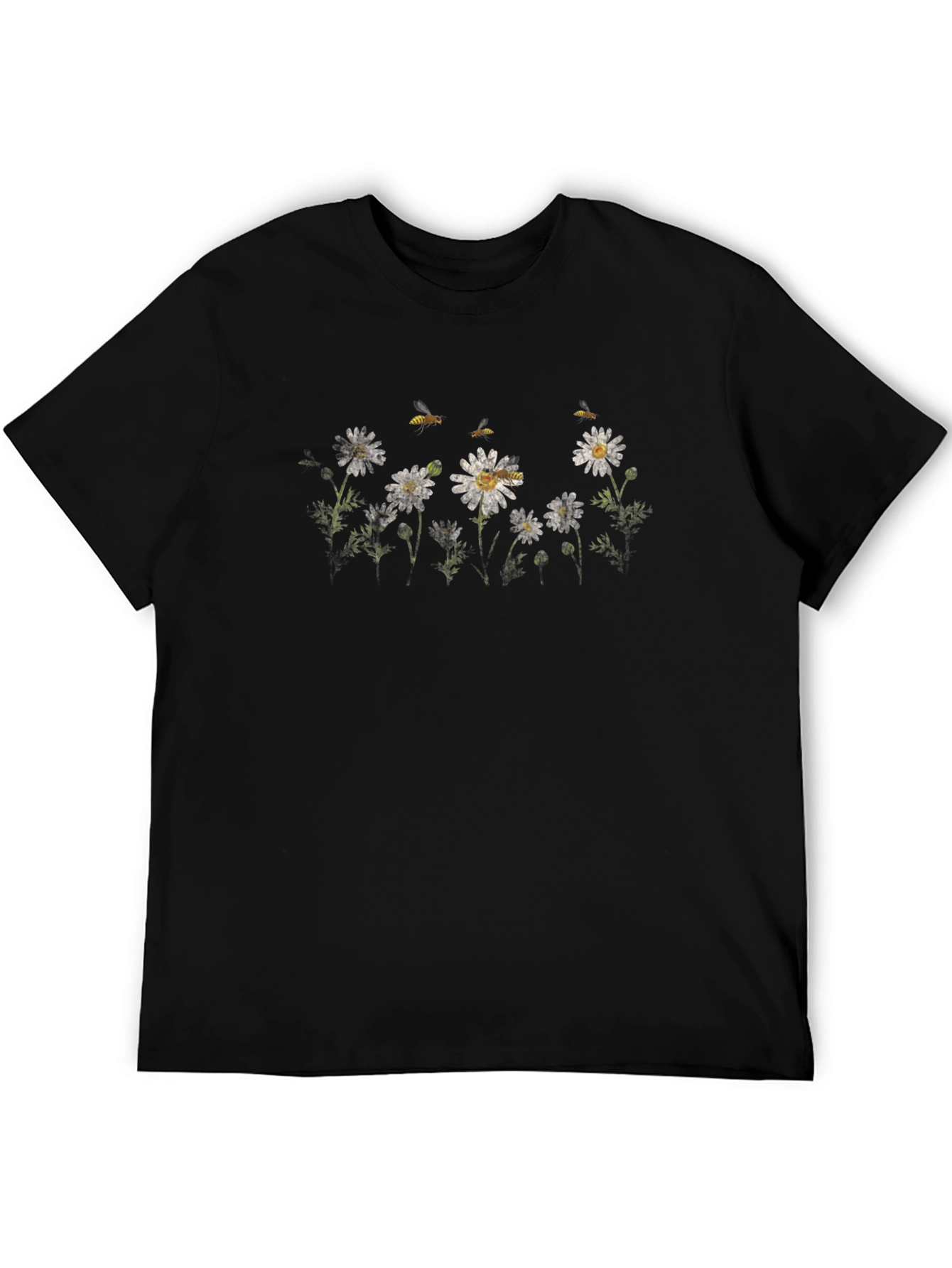 Floral Bee Print T-Shirt - Classic Fit