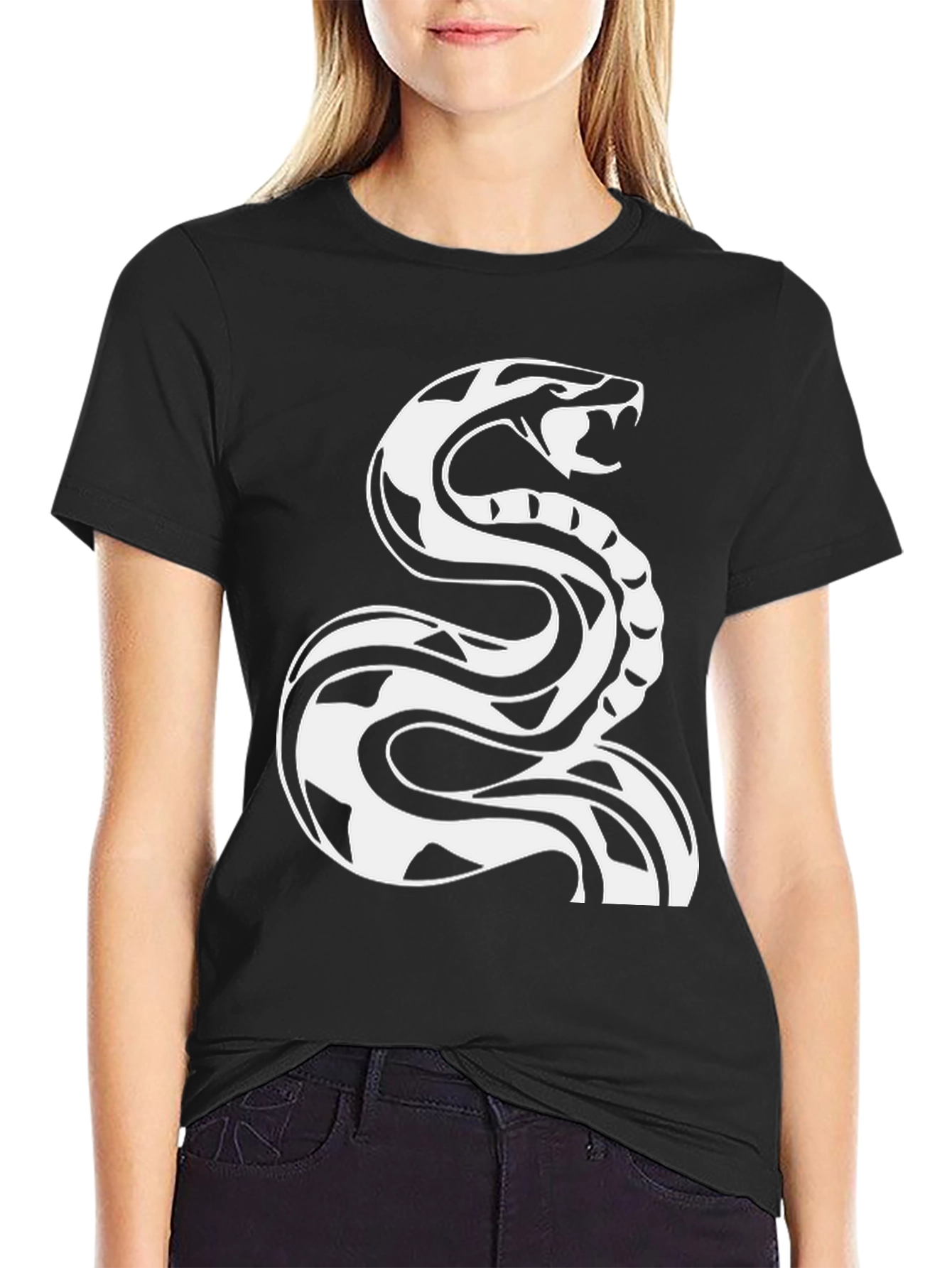 Snake Graphic T-Shirt - Bold Reptile Design