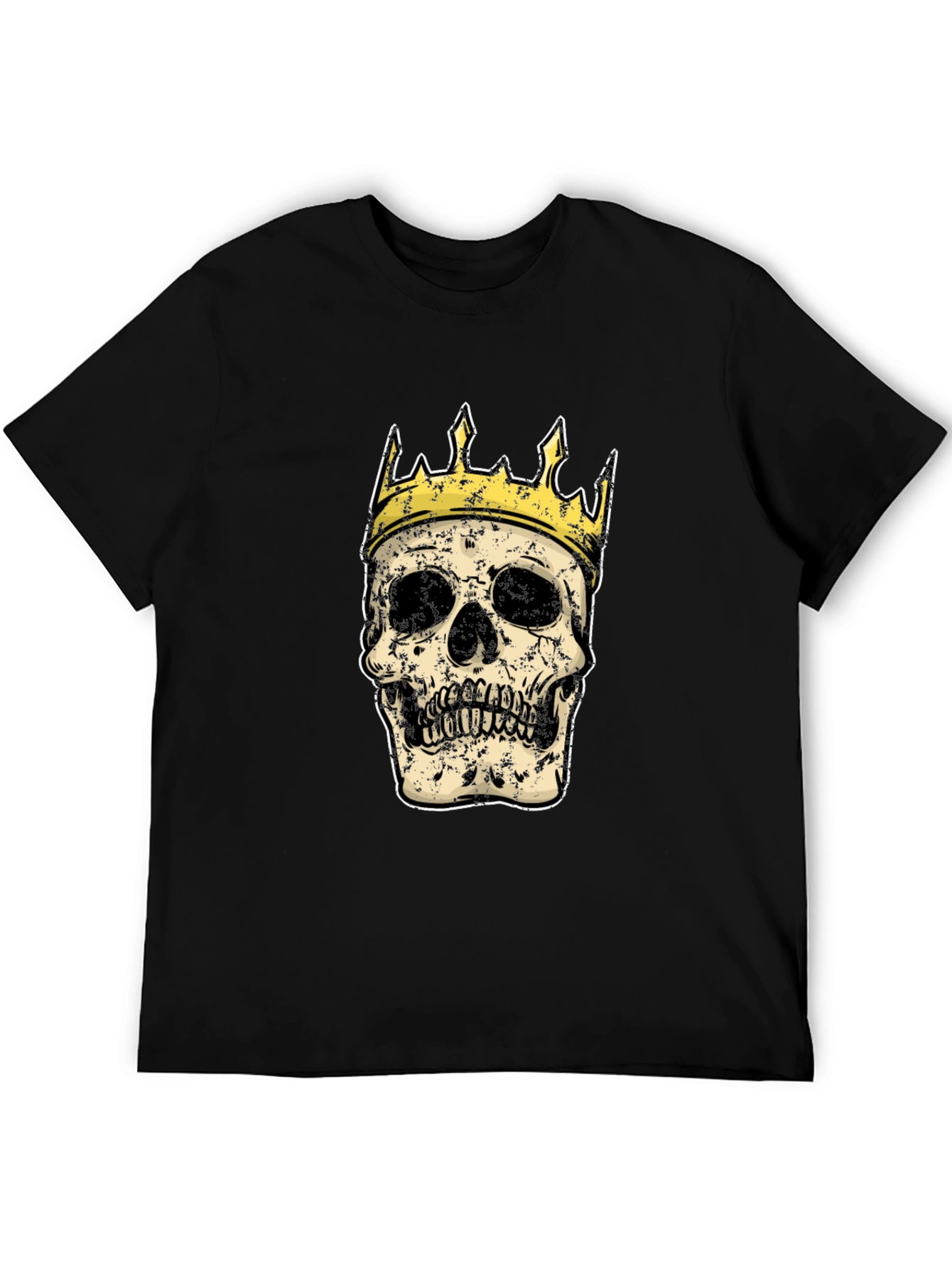 Skull King Graphic Tee - Black Cotton T-Shirt