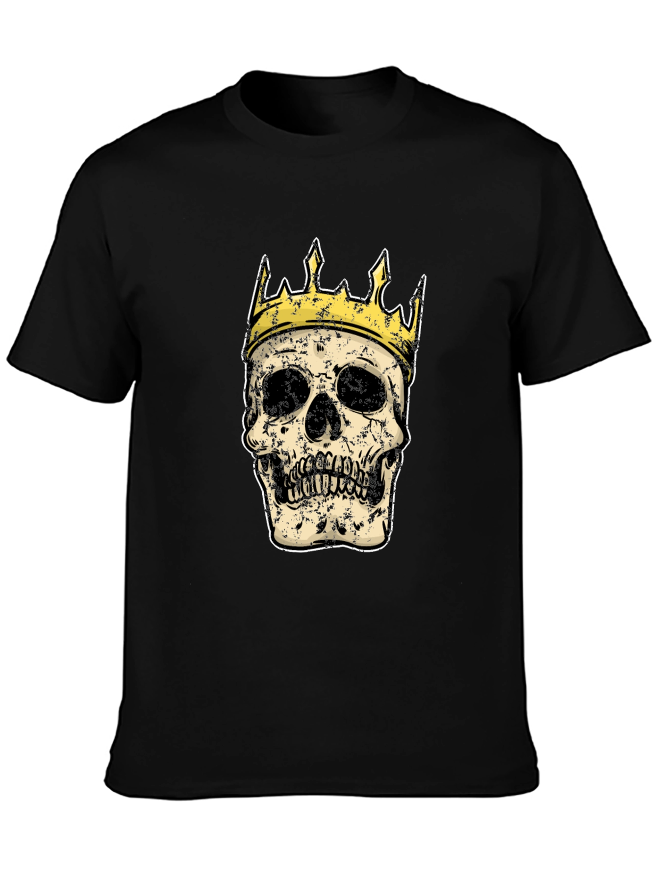 Skull King Graphic Tee - Black Cotton T-Shirt