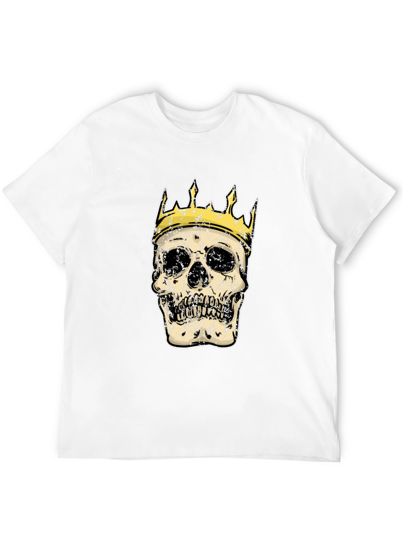 Skull King Graphic Tee - Black Cotton T-Shirt
