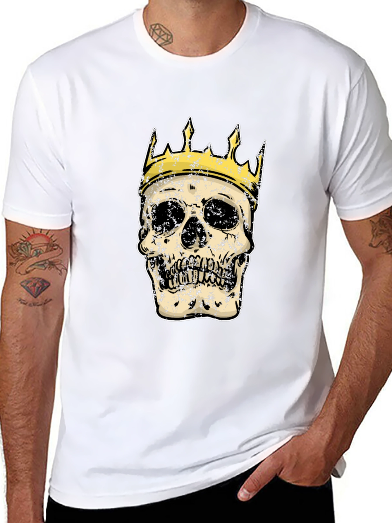 Skull King Graphic Tee - Black Cotton T-Shirt