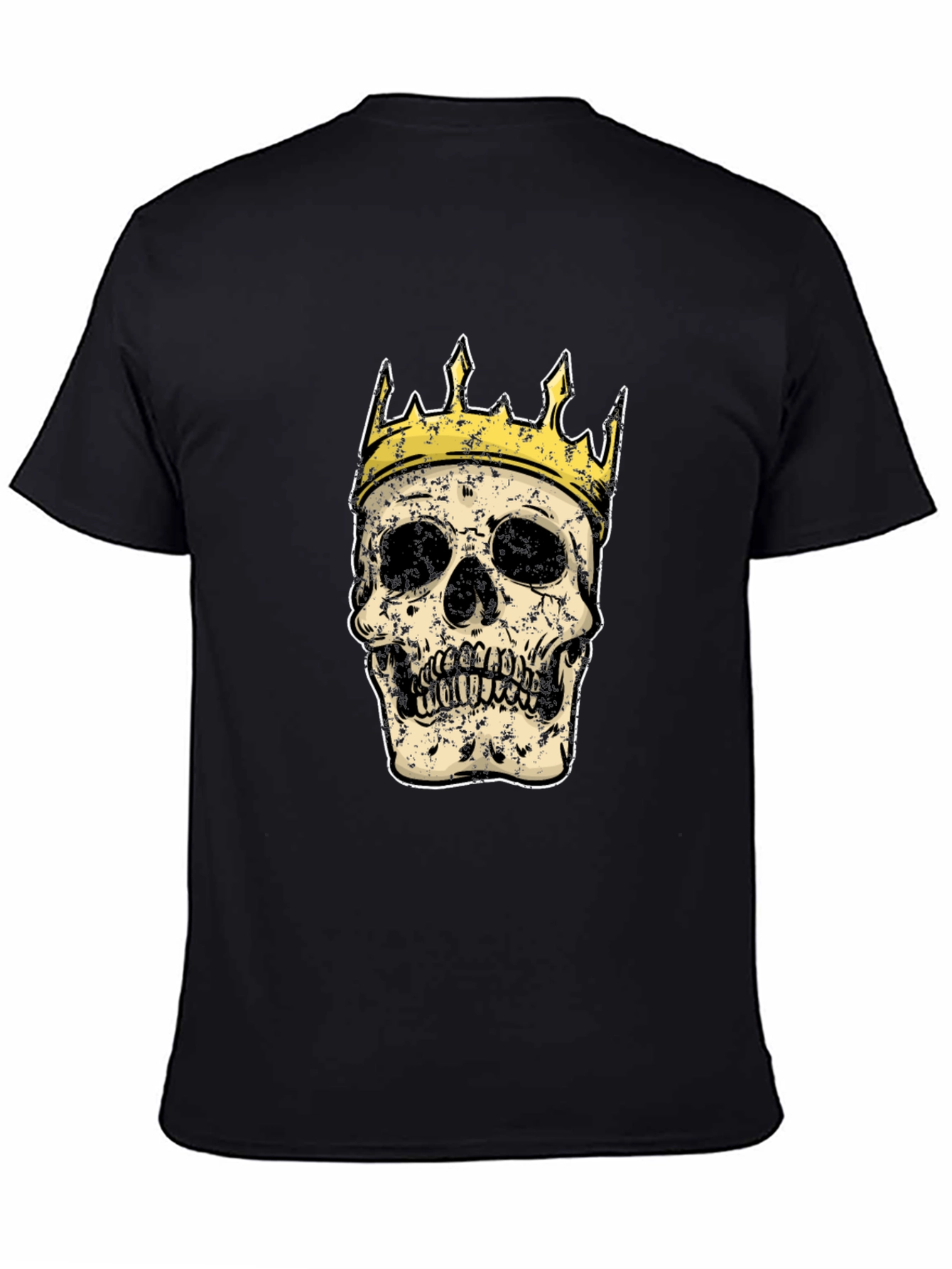 Skull King Graphic Tee - Black Cotton T-Shirt