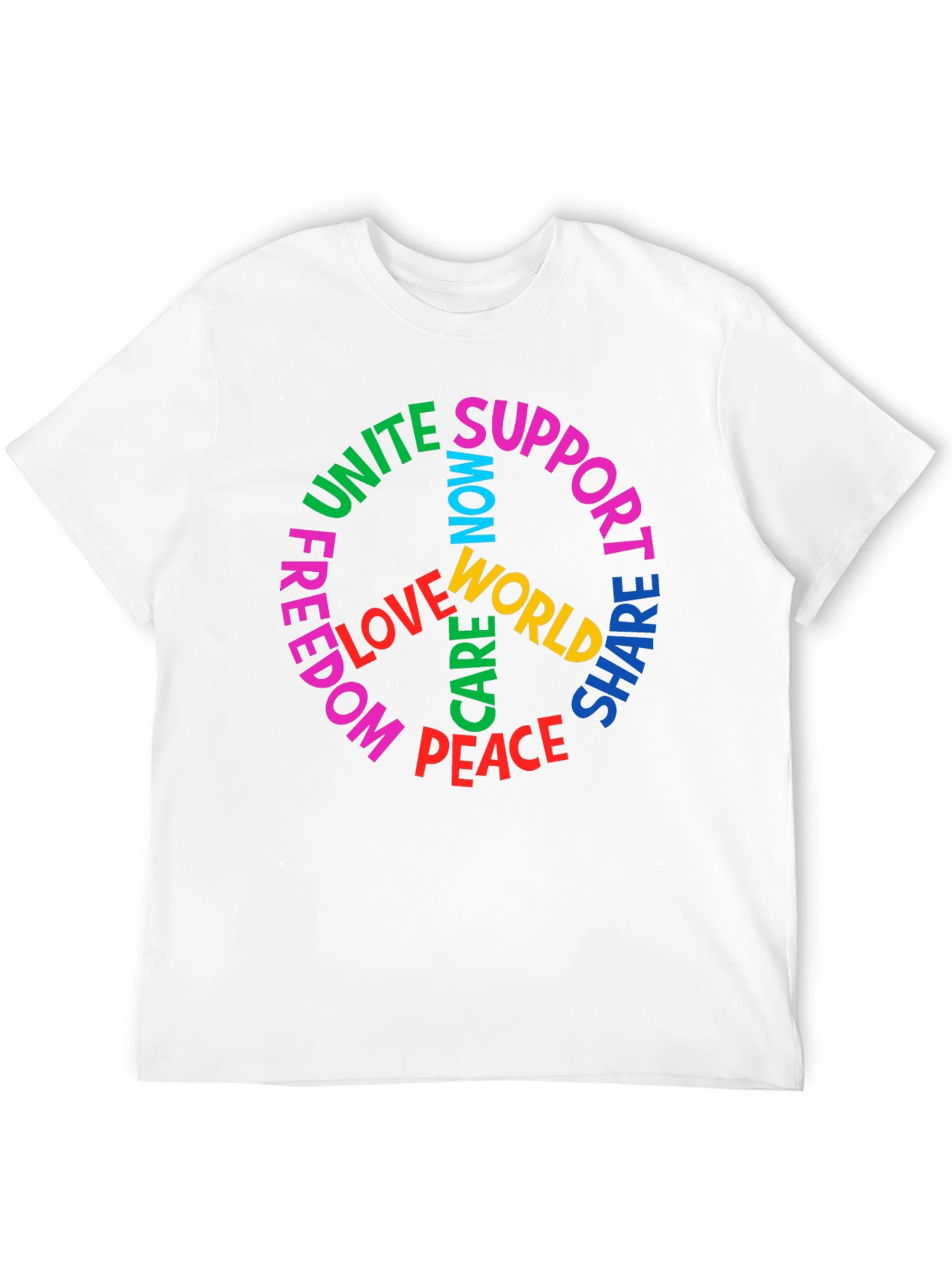 Peace Symbol T-Shirt: Unite Support Love