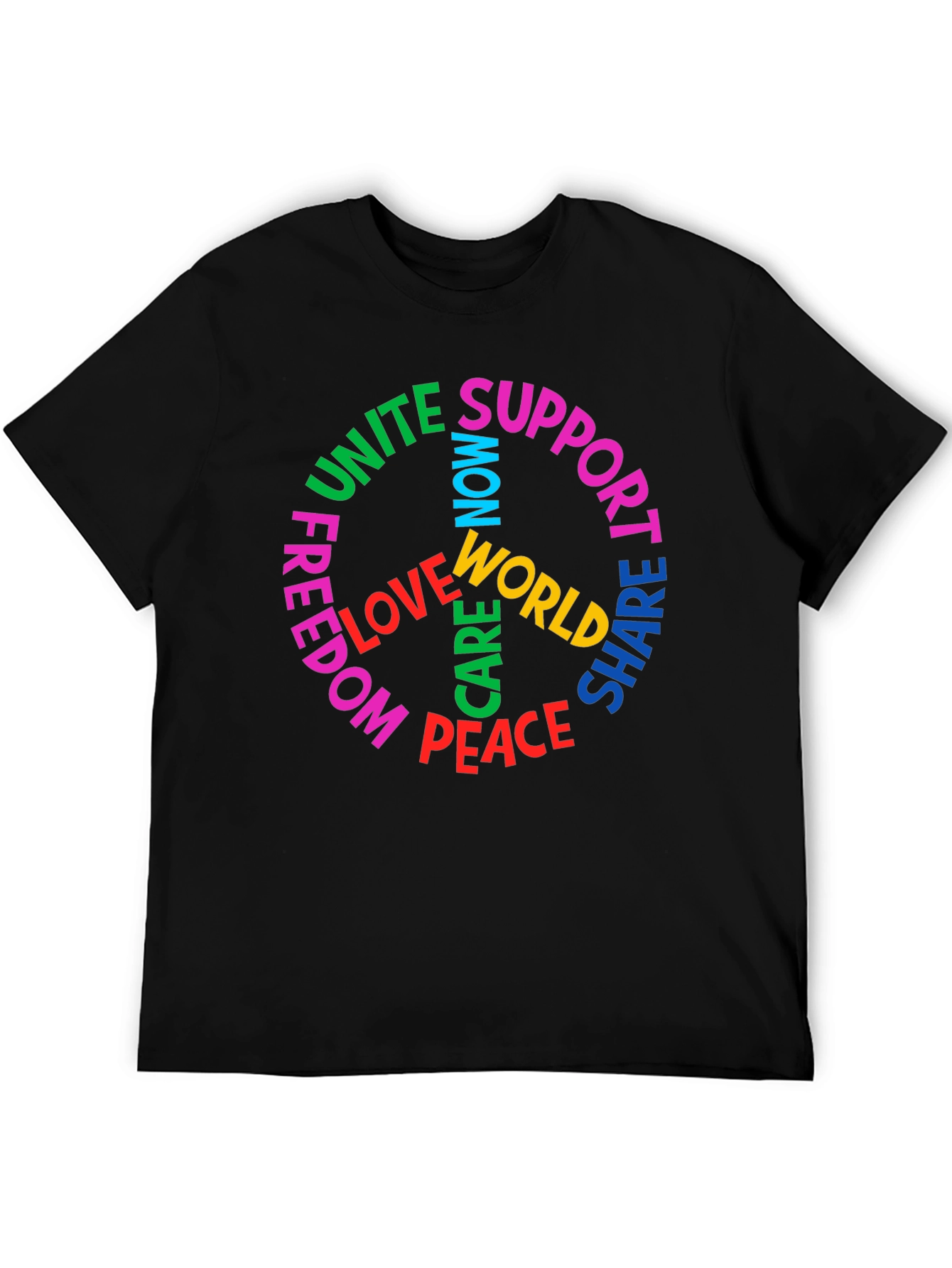 Peace Symbol T-Shirt: Unite Support Love