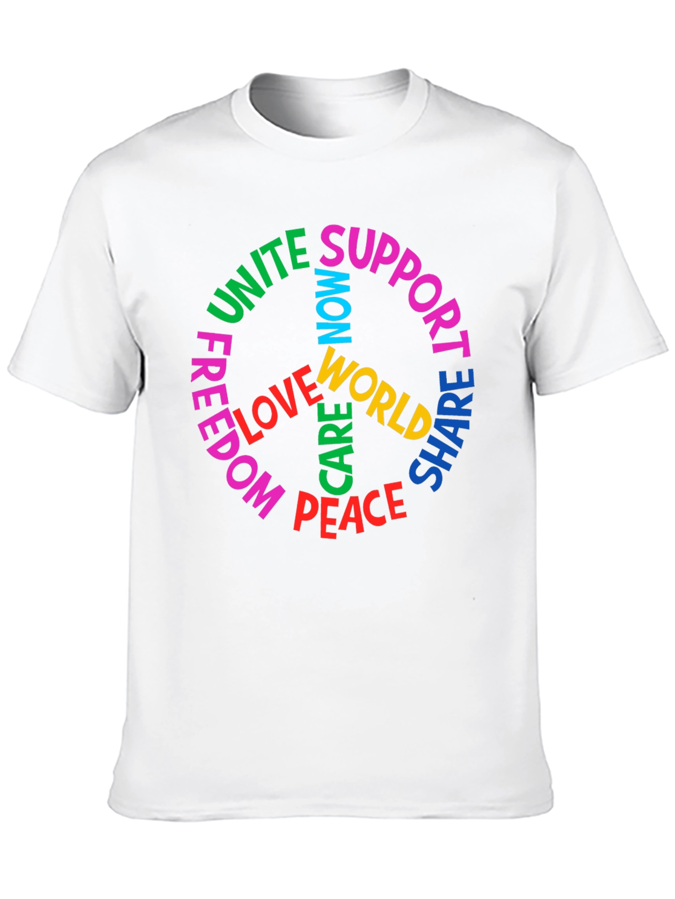 Peace Symbol T-Shirt: Unite Support Love