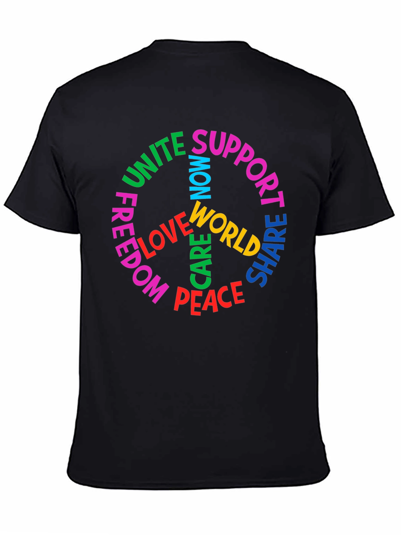 Peace Symbol T-Shirt: Unite Support Love