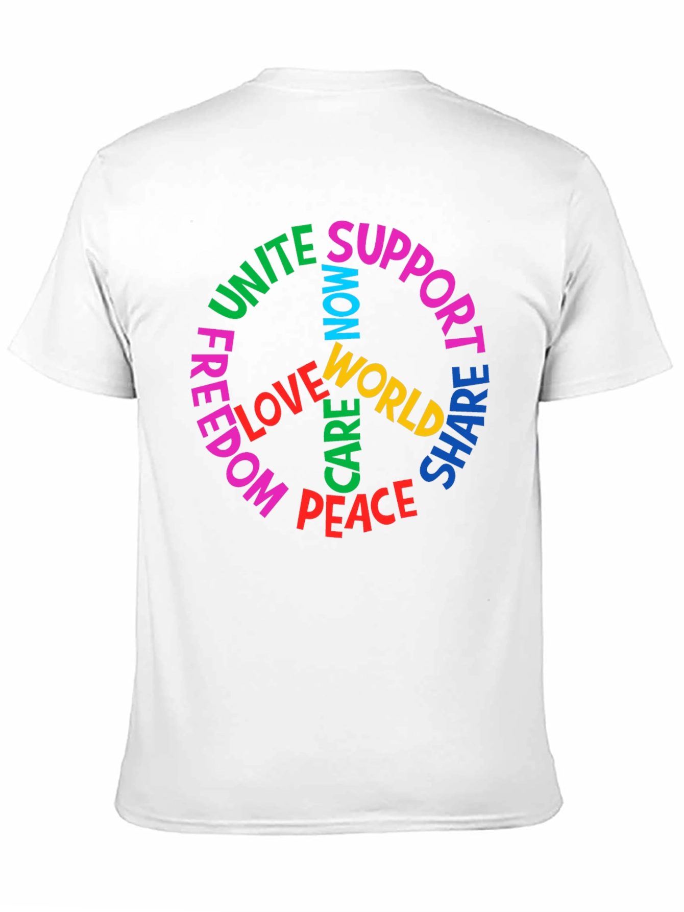 Peace Symbol T-Shirt: Unite Support Love
