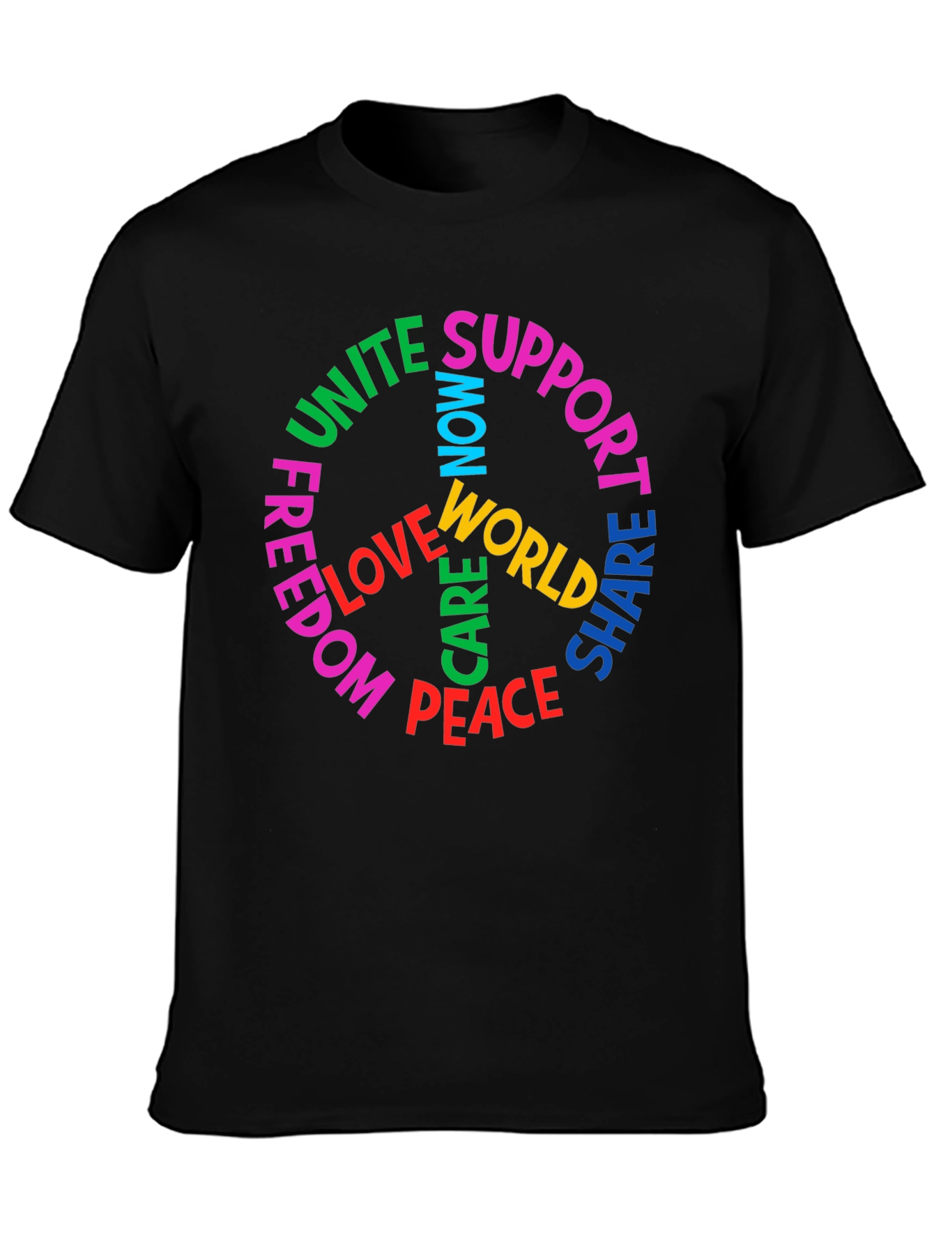Peace Symbol T-Shirt: Unite Support Love