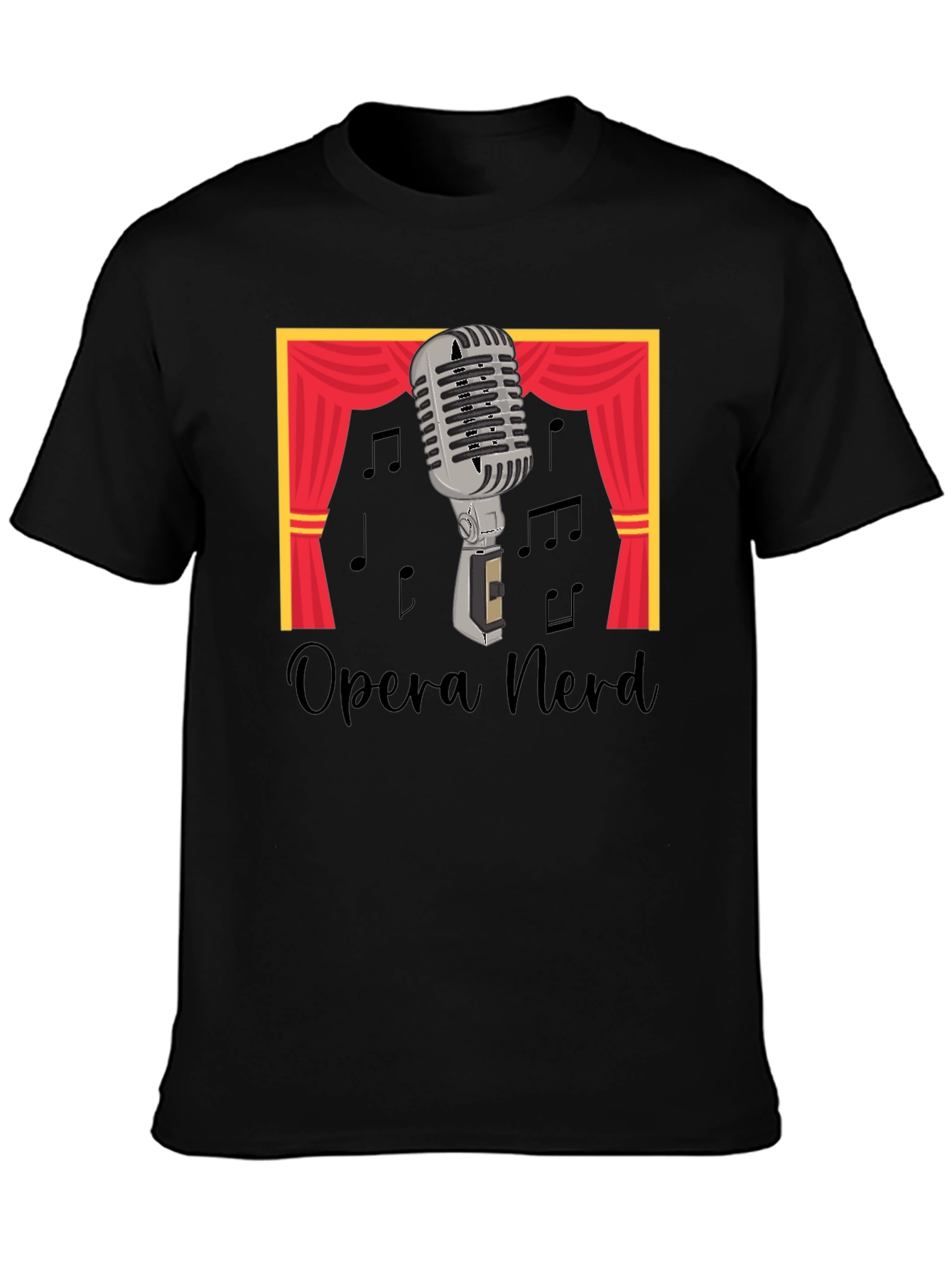 Opera Nerd T-Shirt - Retro Microphone Design
