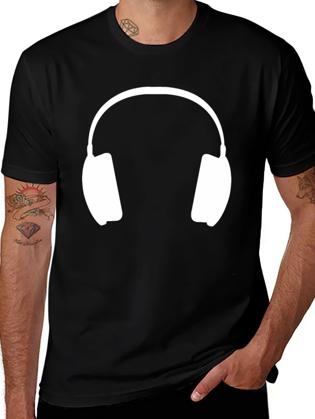Headphones Graphic T-Shirt - Music Lover Tee