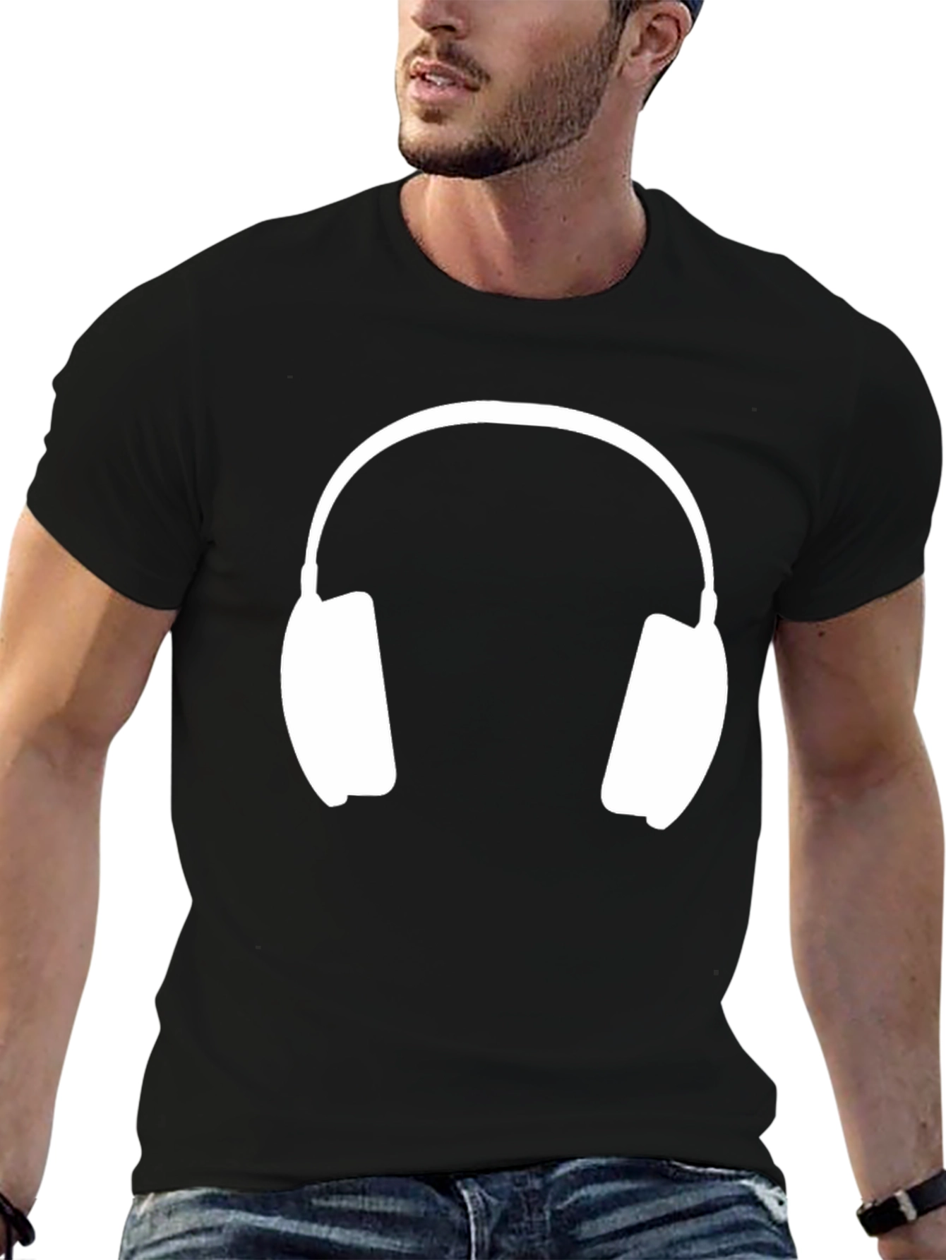 Headphones Graphic T-Shirt - Music Lover Tee