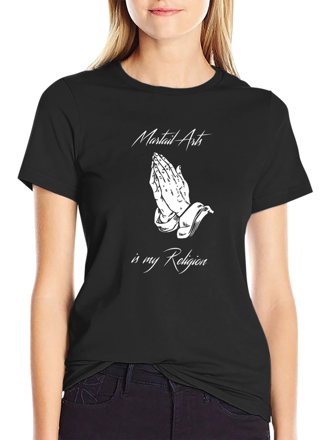 Martial Arts Religion T-Shirt - Black Cotton Graphic Tee