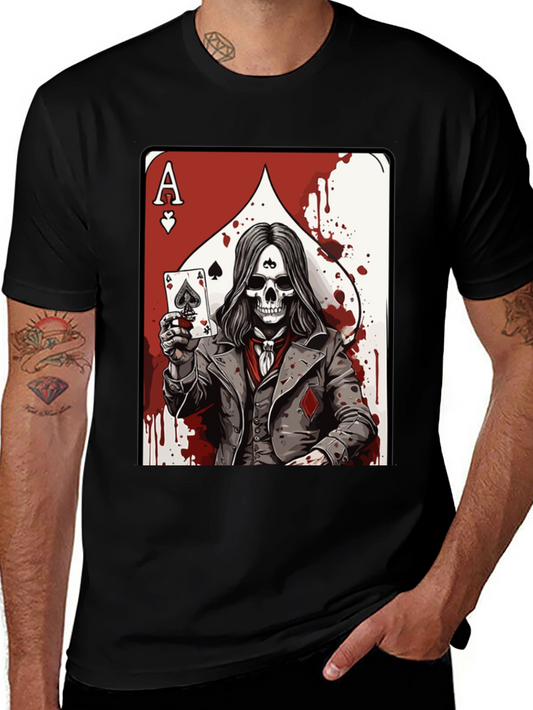 Ace of Spades Skeleton Graphic T-Shirt