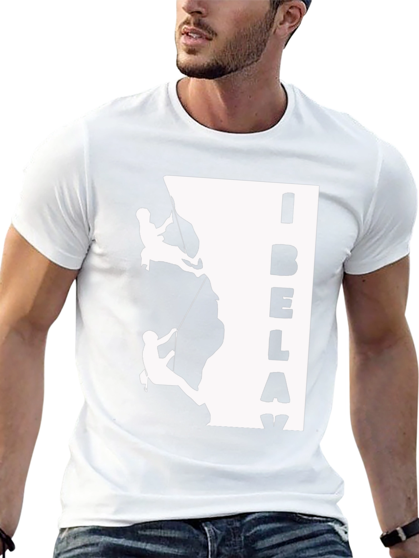 I Belay Climbing Graphic T-Shirt - Black
