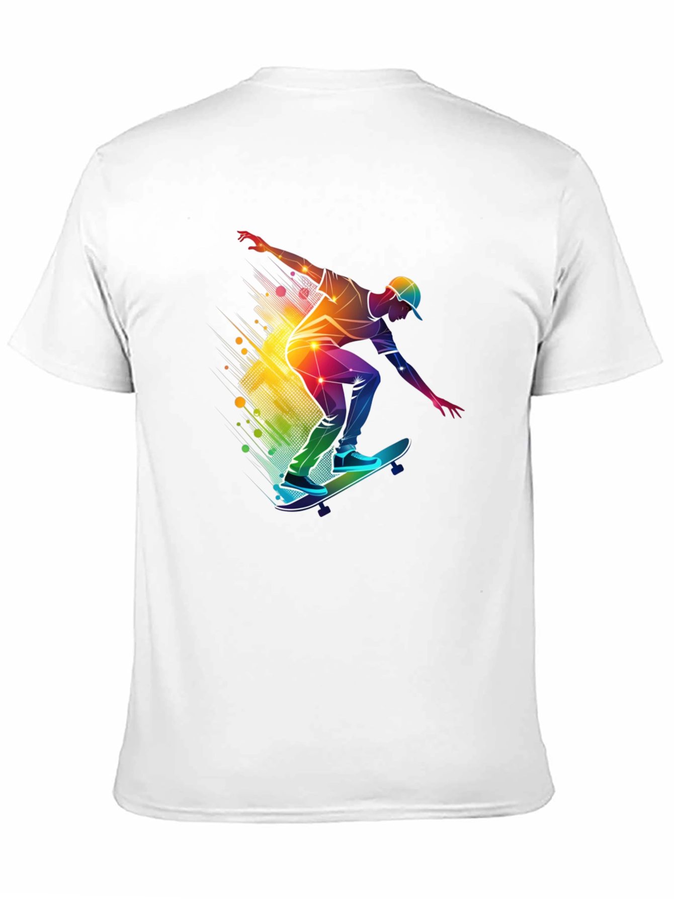 Skater Graphic Black T-Shirt - Vibrant Style