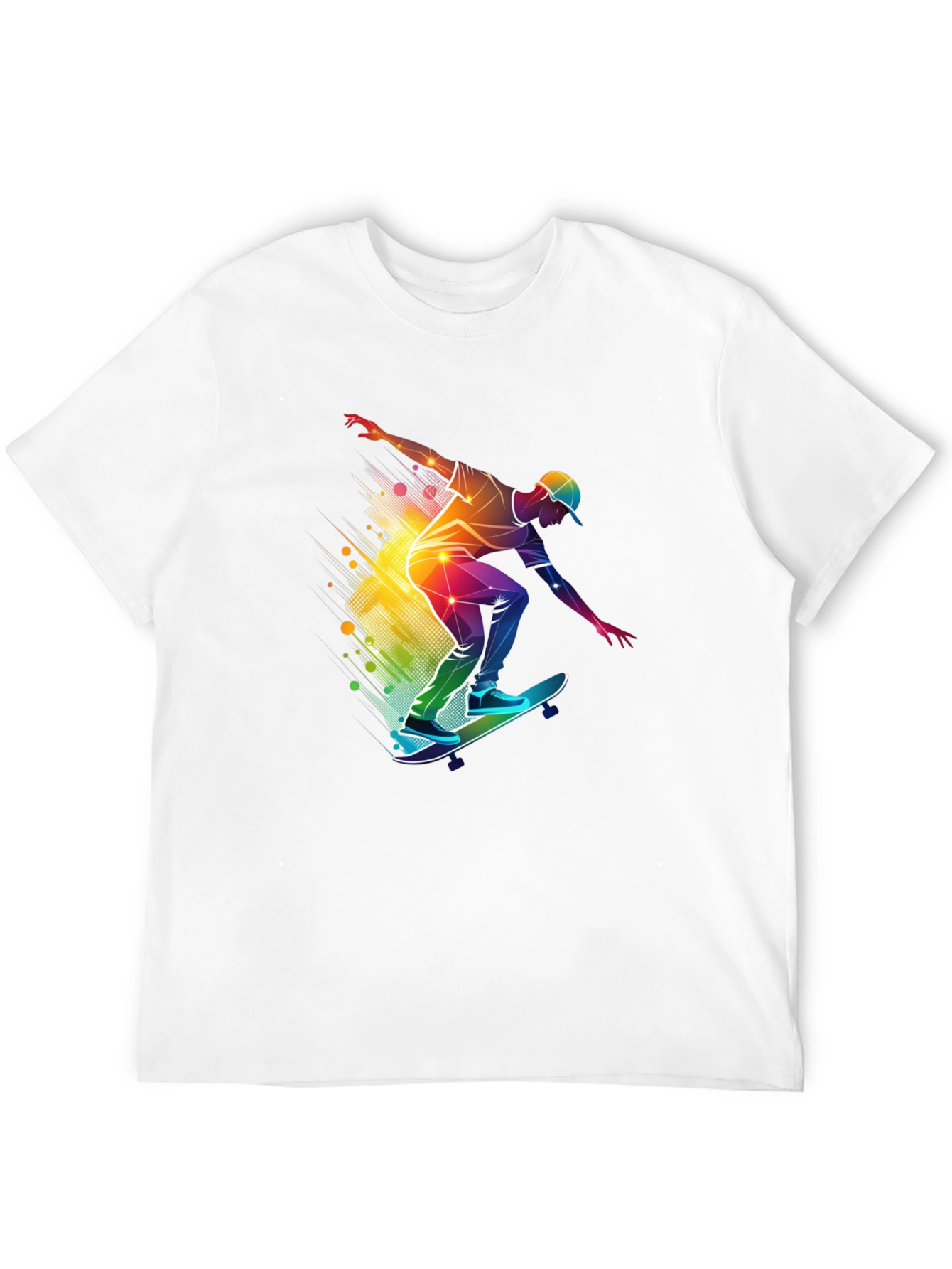 Skater Graphic Black T-Shirt - Vibrant Style