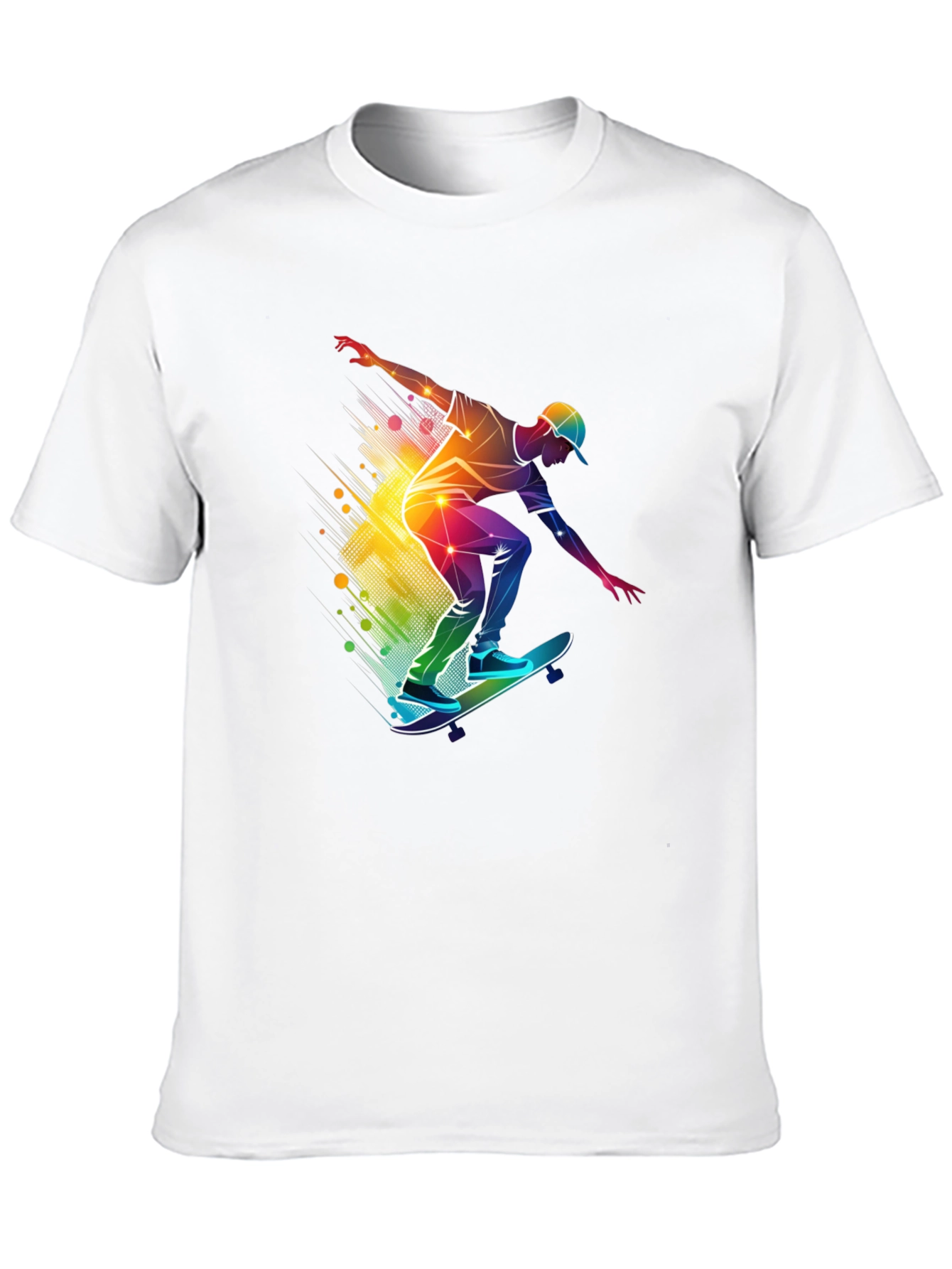 Skater Graphic Black T-Shirt - Vibrant Style