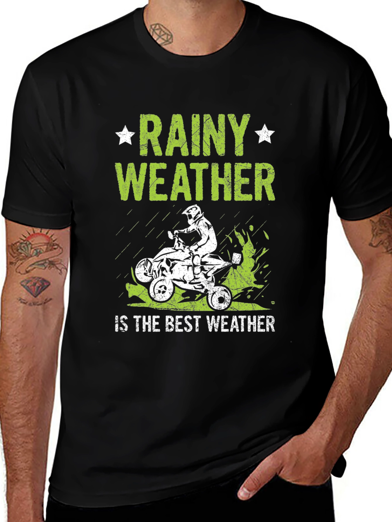 Rainy Weather ATV Rider T-Shirt